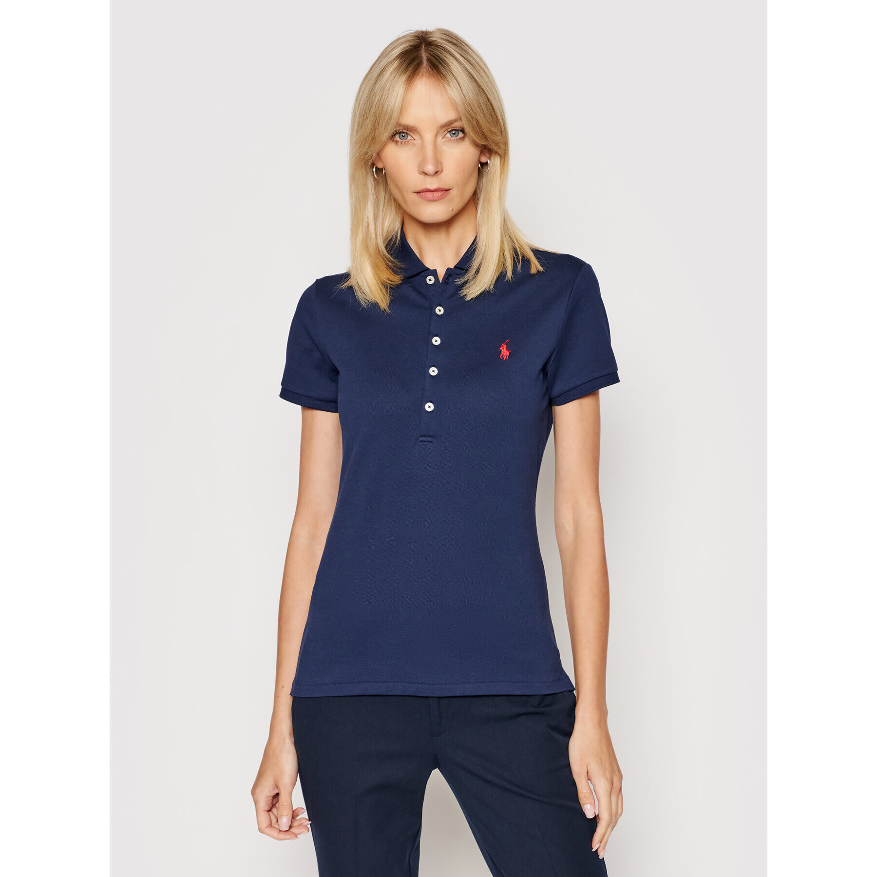 Polo Ralph Lauren Tricou polo Julie 211505654111 Bleumarin Slim Fit - Pled.ro