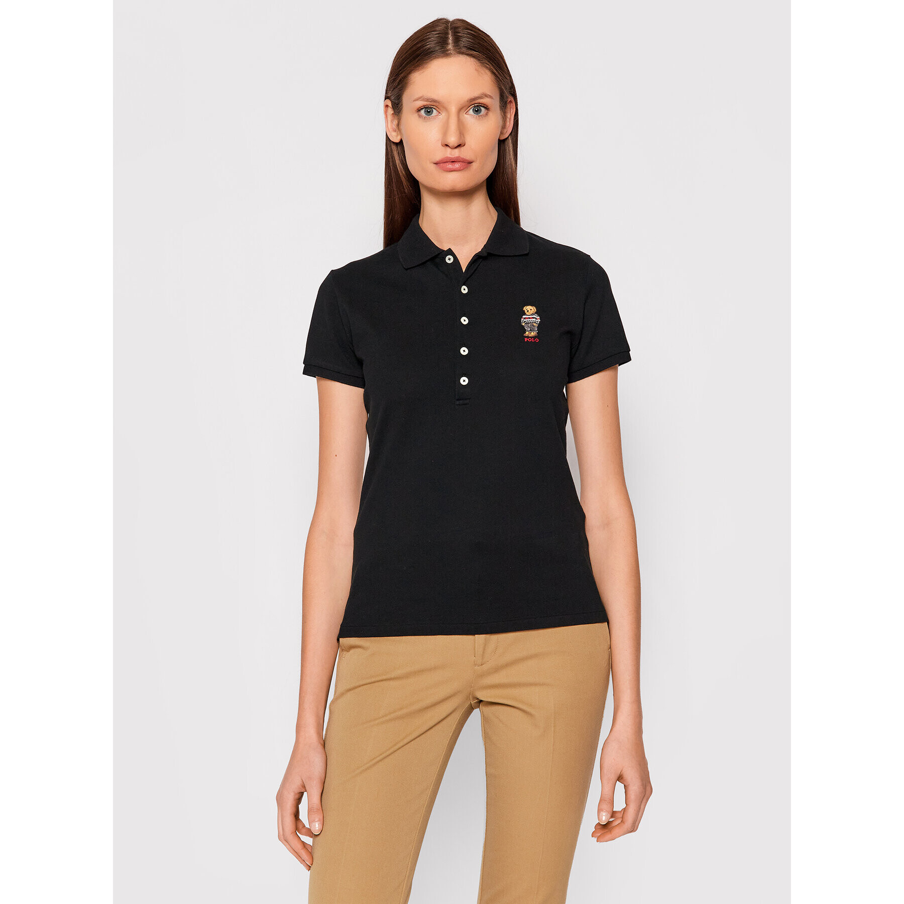 Polo Ralph Lauren Tricou polo Ssl 211846853001 Negru Slim Fit - Pled.ro