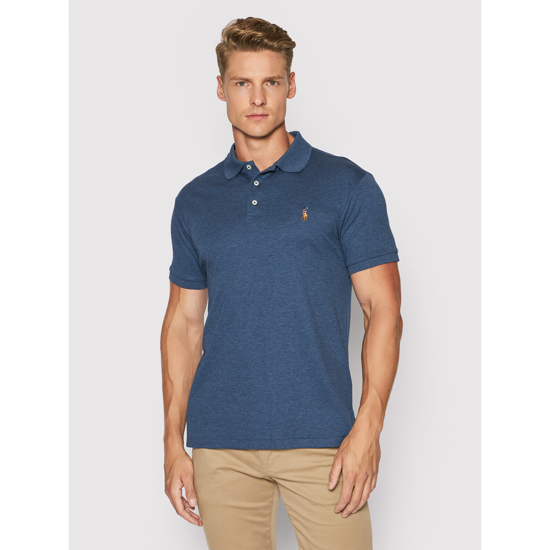 Polo Ralph Lauren Tricou polo Ssl 710652578057 Bleumarin Slim Fit - Pled.ro