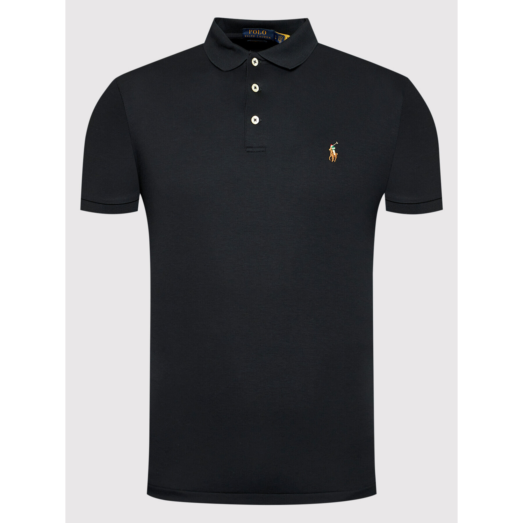 Polo Ralph Lauren Tricou polo Ssl 710713130001 Negru Slim Fit - Pled.ro