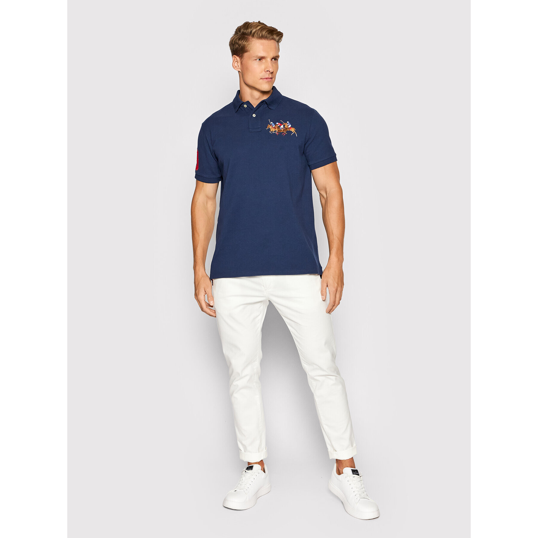 Polo Ralph Lauren Tricou polo Ssl 710814437003 Bleumarin Slim Fit - Pled.ro