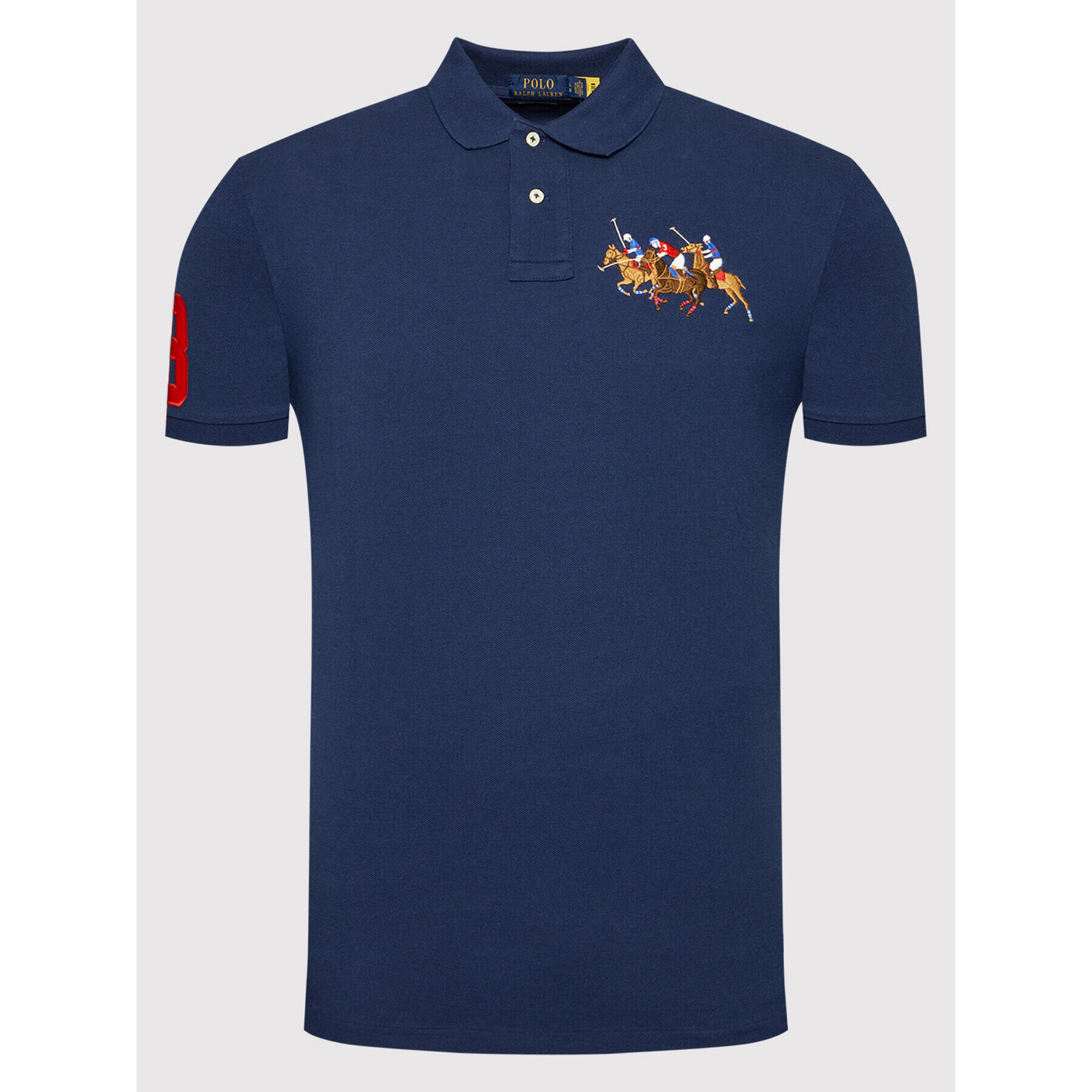 Polo Ralph Lauren Tricou polo Ssl 710814437003 Bleumarin Slim Fit - Pled.ro