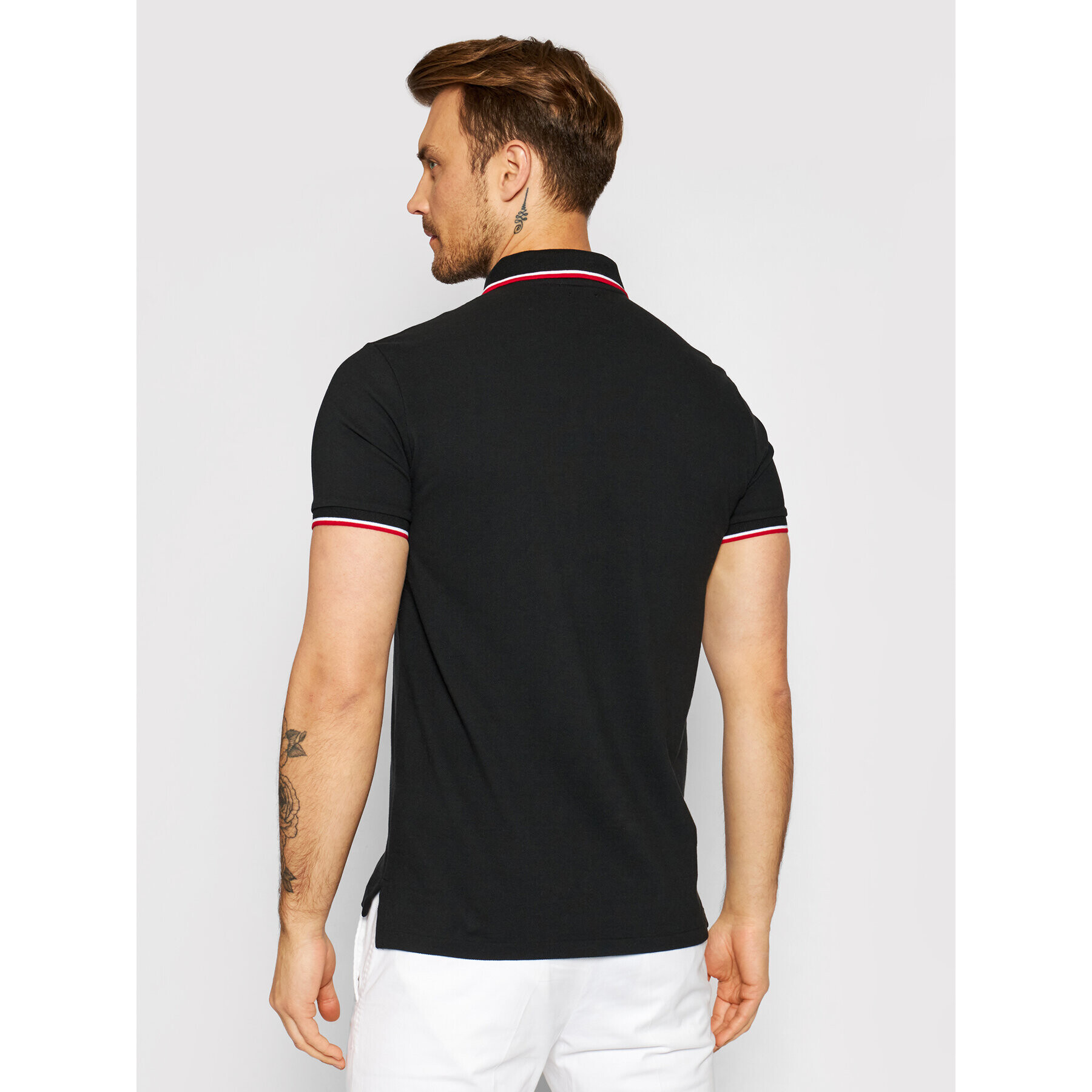 Polo Ralph Lauren Tricou polo Ssl 710842621001 Negru Custom Slim Fit - Pled.ro