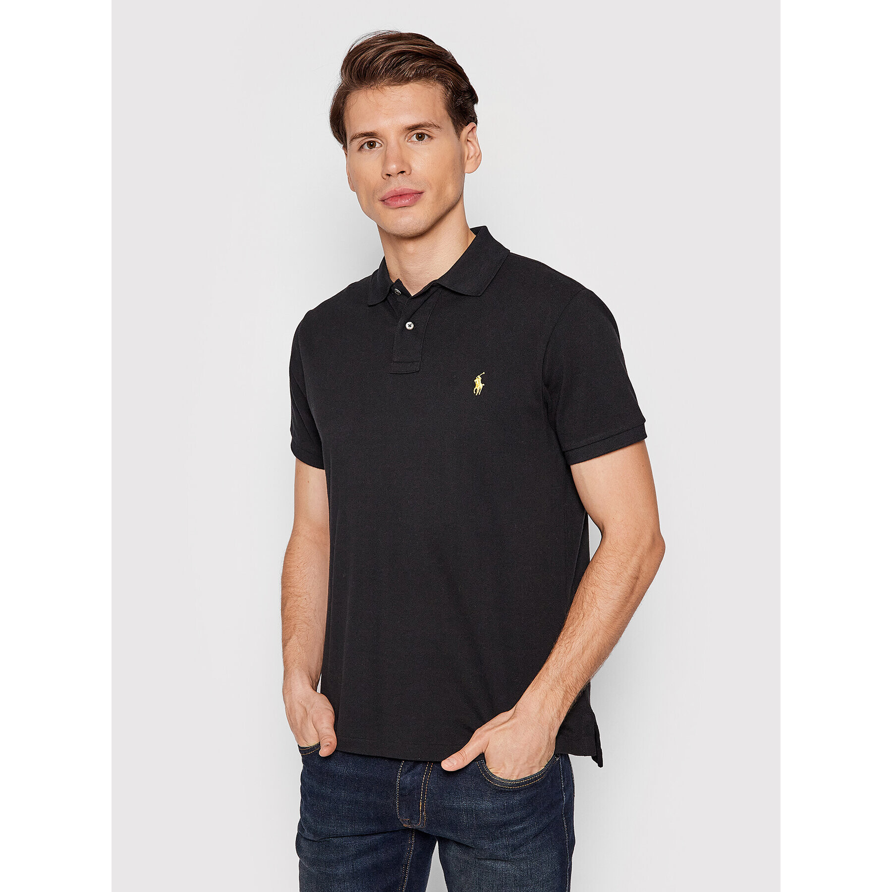 Polo Ralph Lauren Tricou polo Ssl 710853193001 Negru Slim Fit - Pled.ro