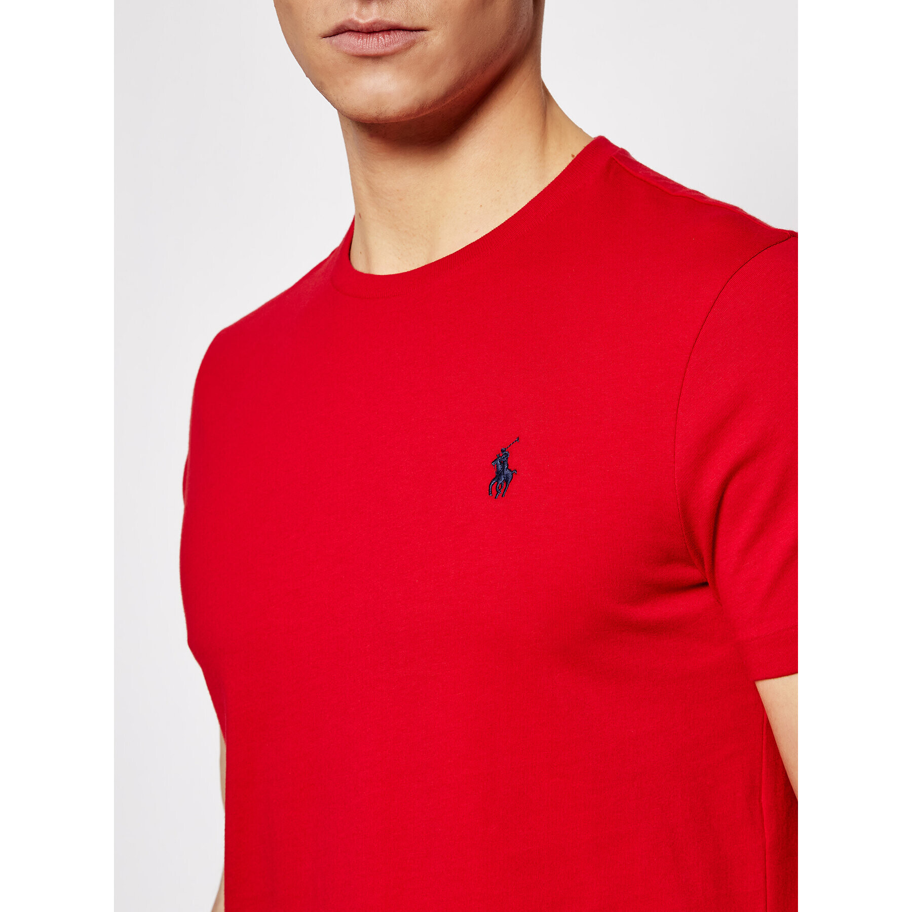 Polo Ralph Lauren Tricou Ssl 710680785008 Roșu Custom Slim Fit - Pled.ro