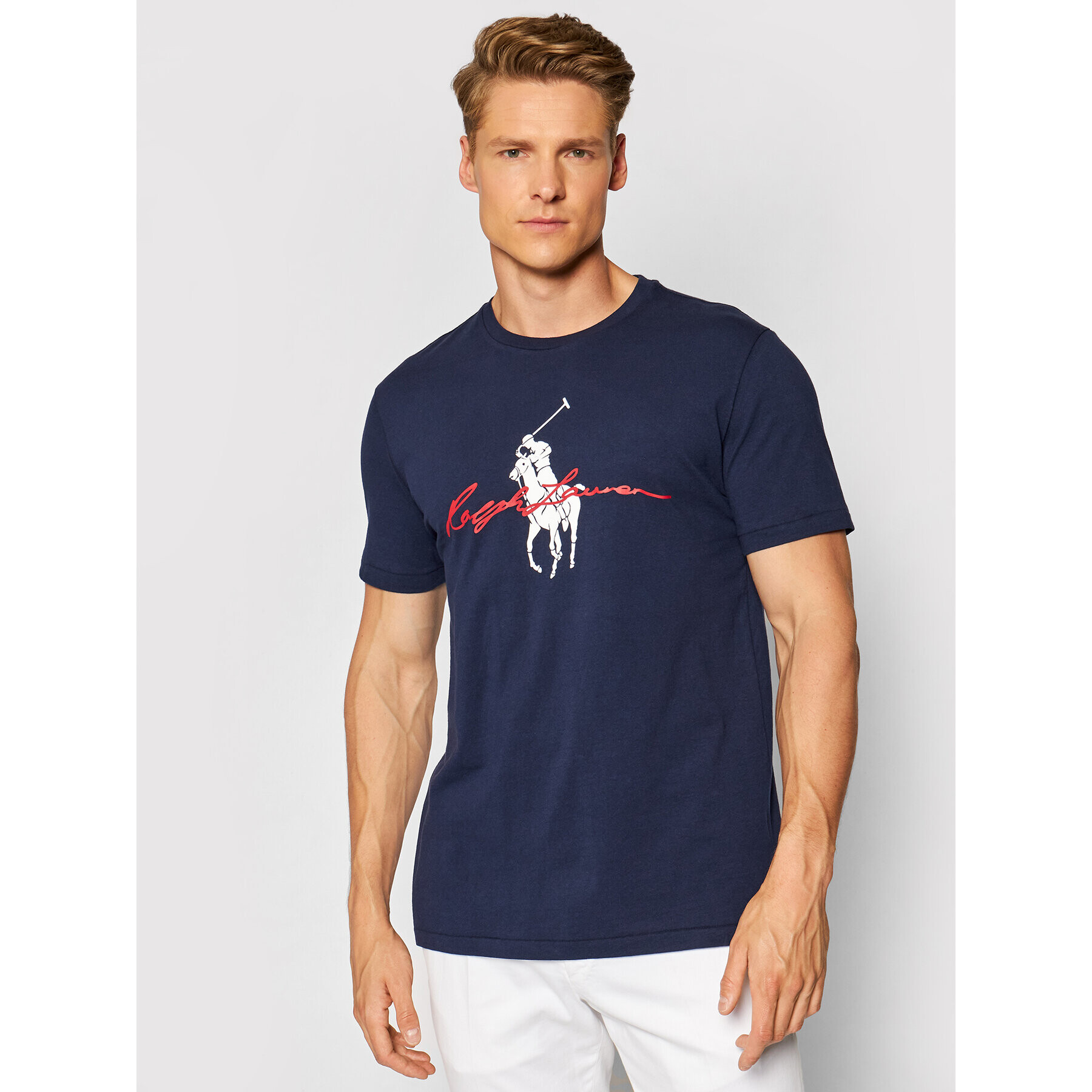 Polo Ralph Lauren Tricou Ssl 710839050002 Bleumarin Slim Fit - Pled.ro