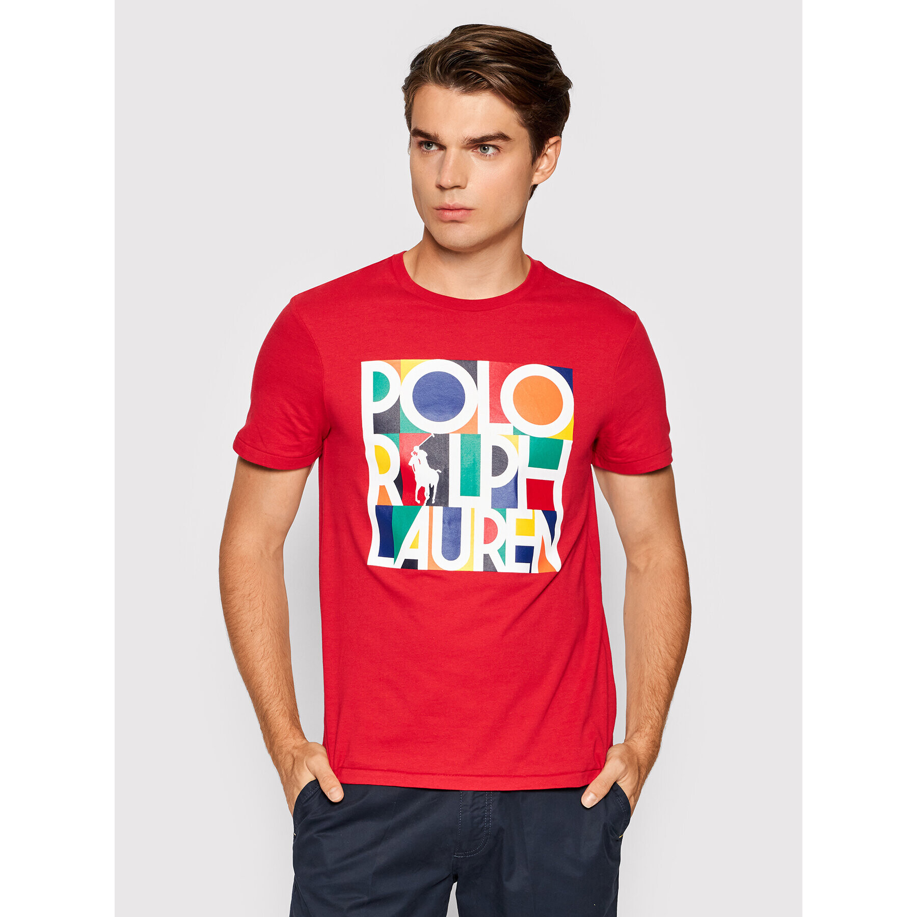 Polo Ralph Lauren Tricou Ssl 710843380001 Roșu Slim Fit - Pled.ro