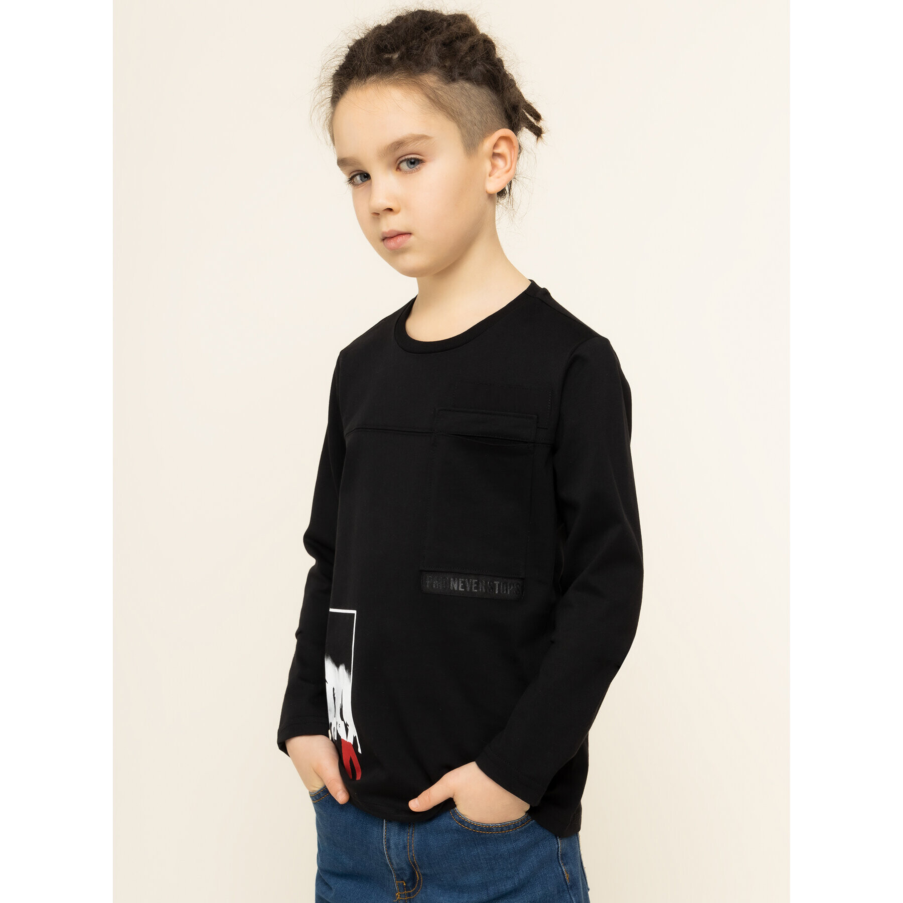 Primigi Bluză Into The Black 44213141 Negru Regular Fit - Pled.ro