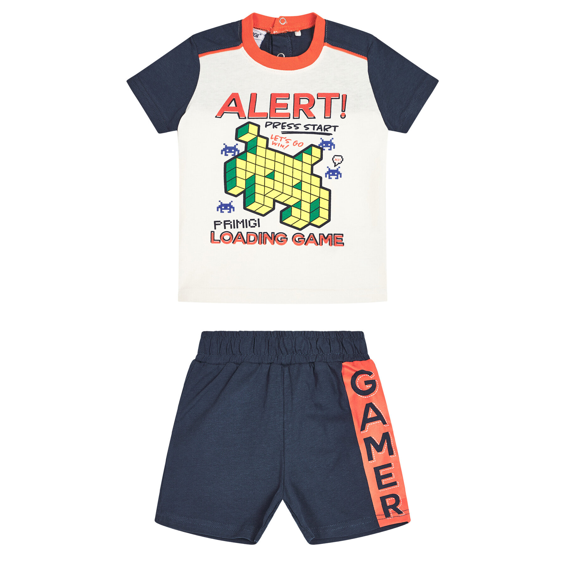 Primigi Set tricou și pantaloni scurți Game Player 45191001 Colorat Regular Fit - Pled.ro