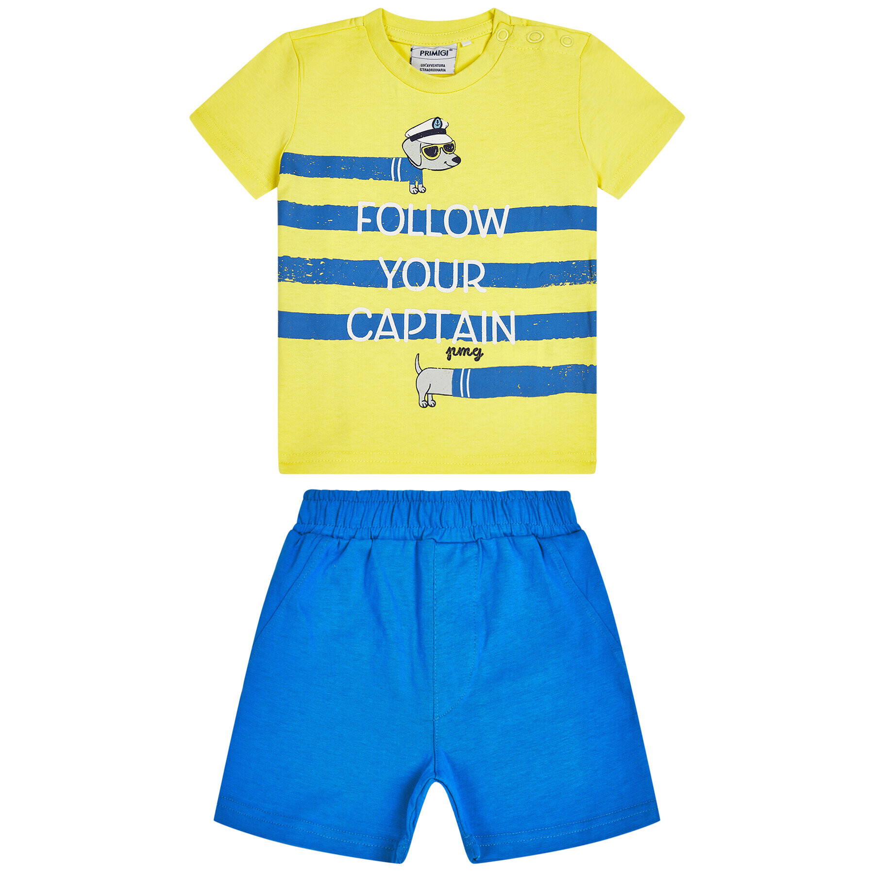 Primigi Set tricou și pantaloni scurți Sea Friends 45191031 Colorat Regular Fit - Pled.ro