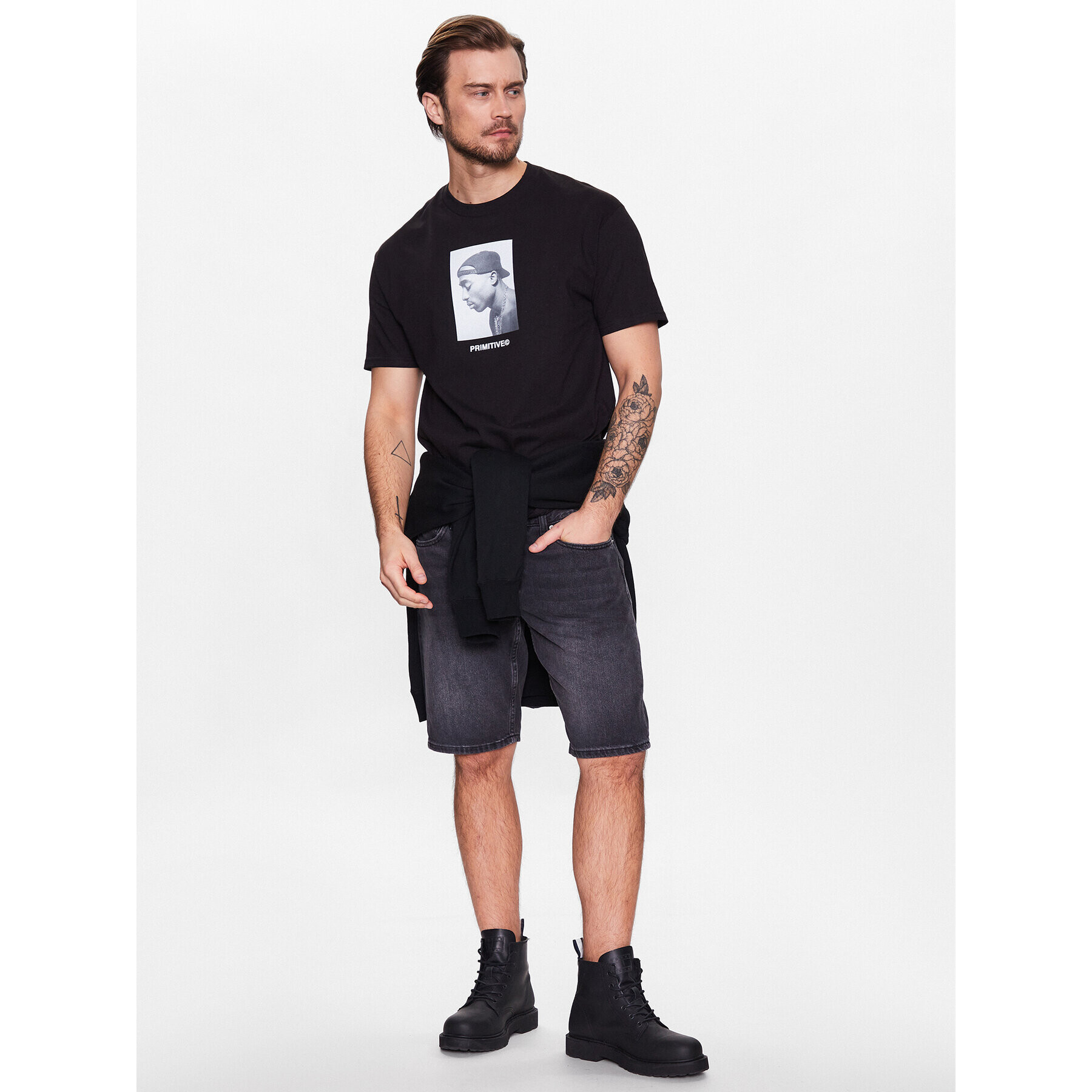 Primitive Tricou 2Pac P14380 Negru Regular Fit - Pled.ro