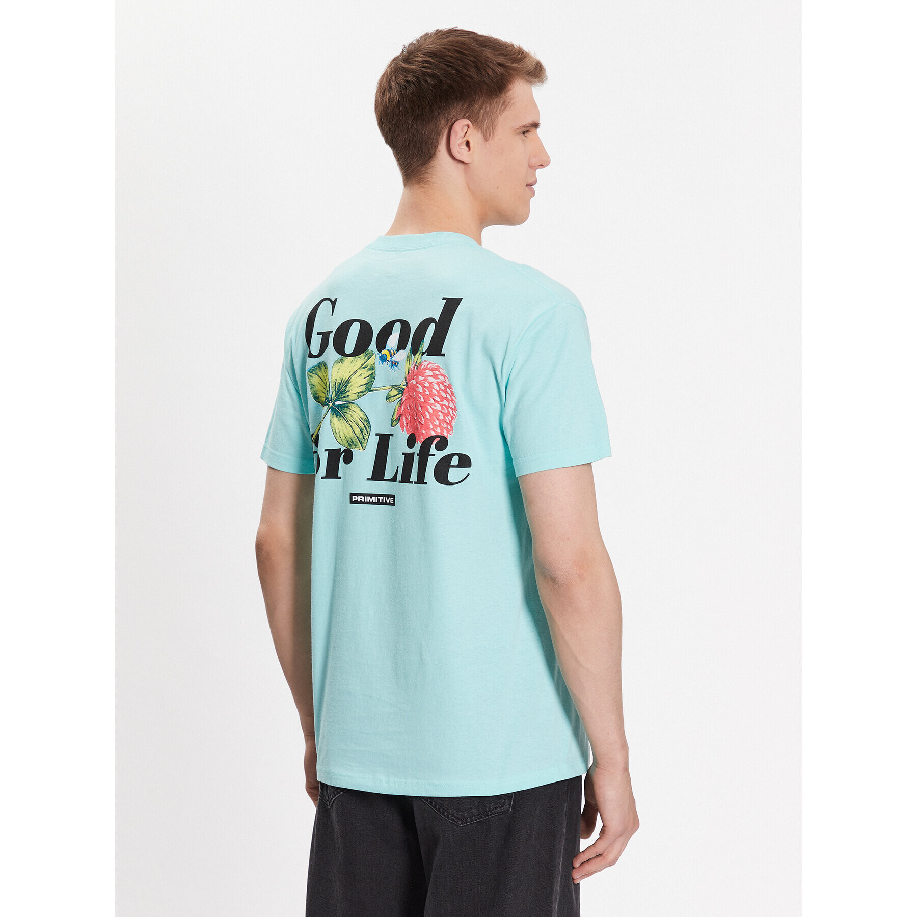 Primitive Tricou Feliz PAPSP2303 Verde Regular Fit - Pled.ro