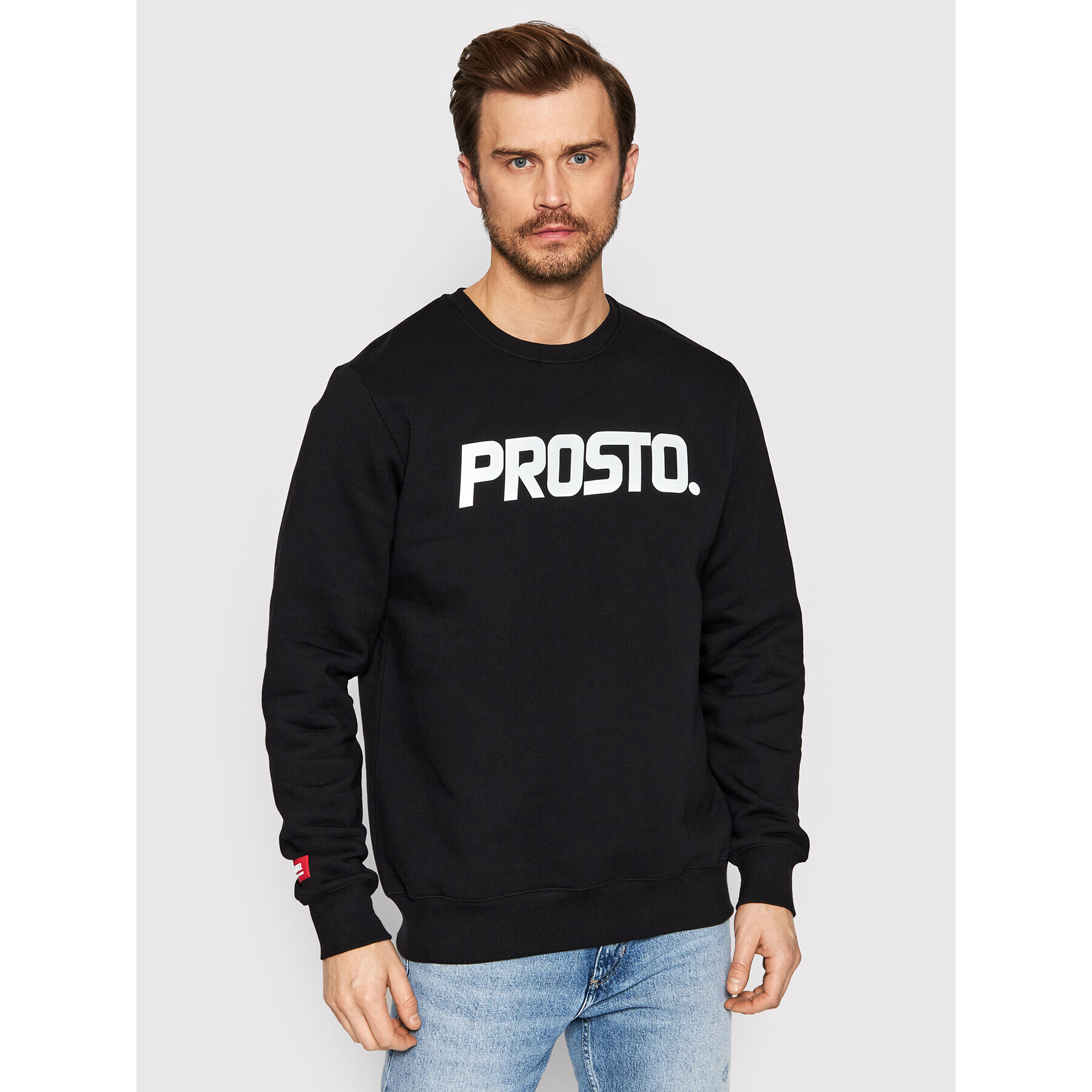 PROSTO. Bluză KLASYK Classico 1082 Negru Regular Fit - Pled.ro