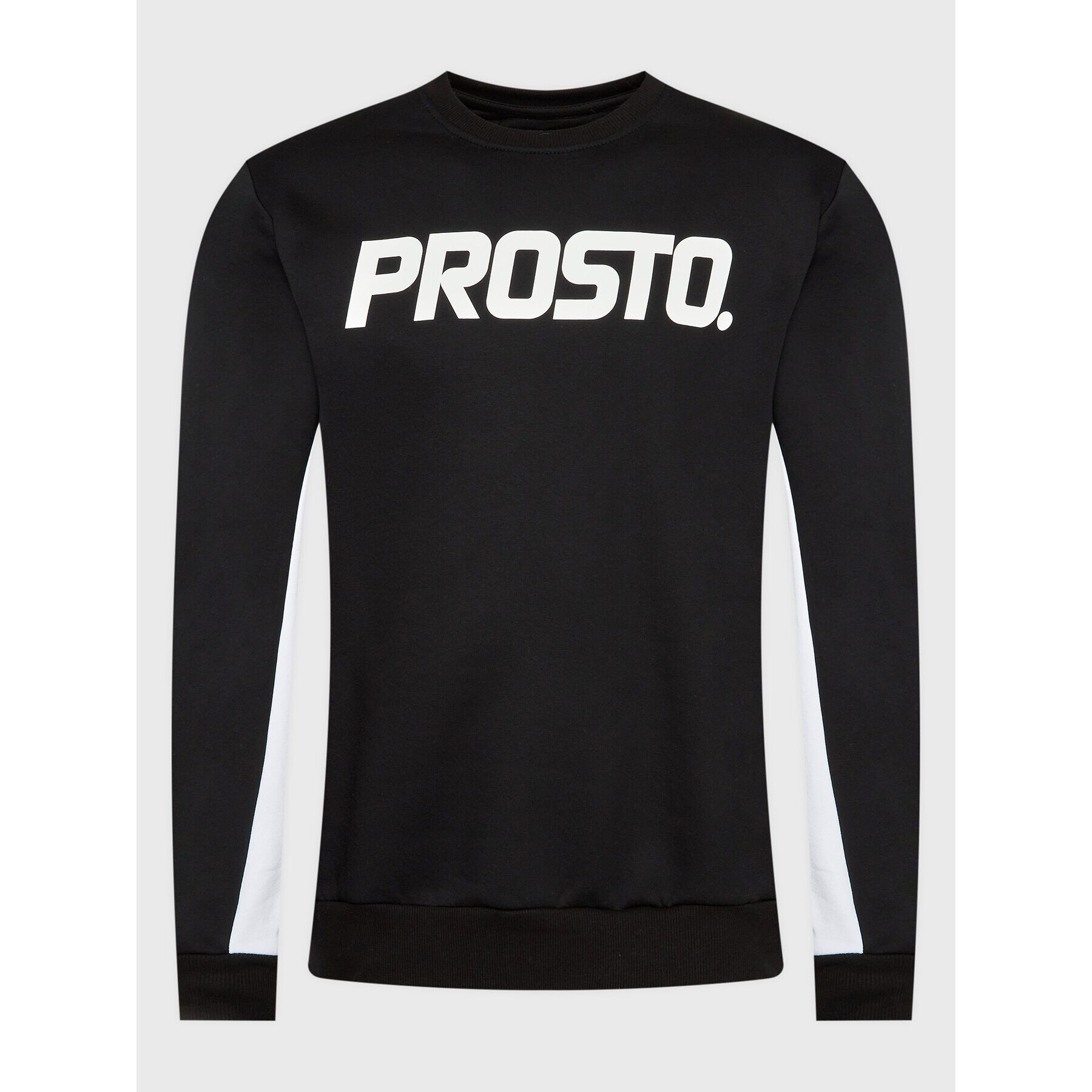 PROSTO. Bluză KLASYK Crewneck Classic XXII 1031 Negru Relaxed Fit - Pled.ro