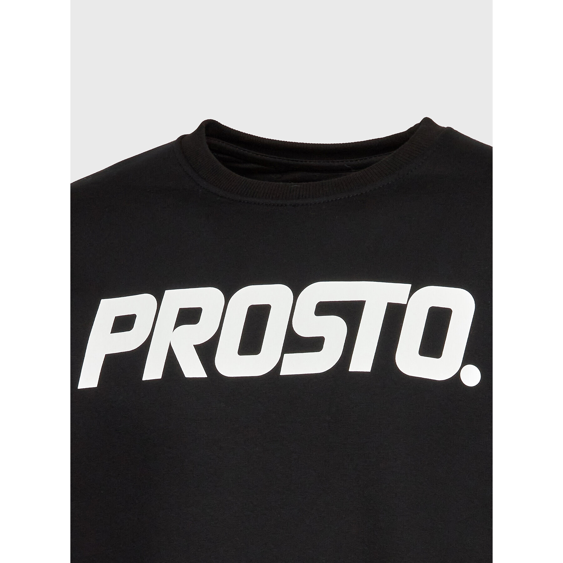 PROSTO. Bluză KLASYK Crewneck Classic XXII 1031 Negru Relaxed Fit - Pled.ro