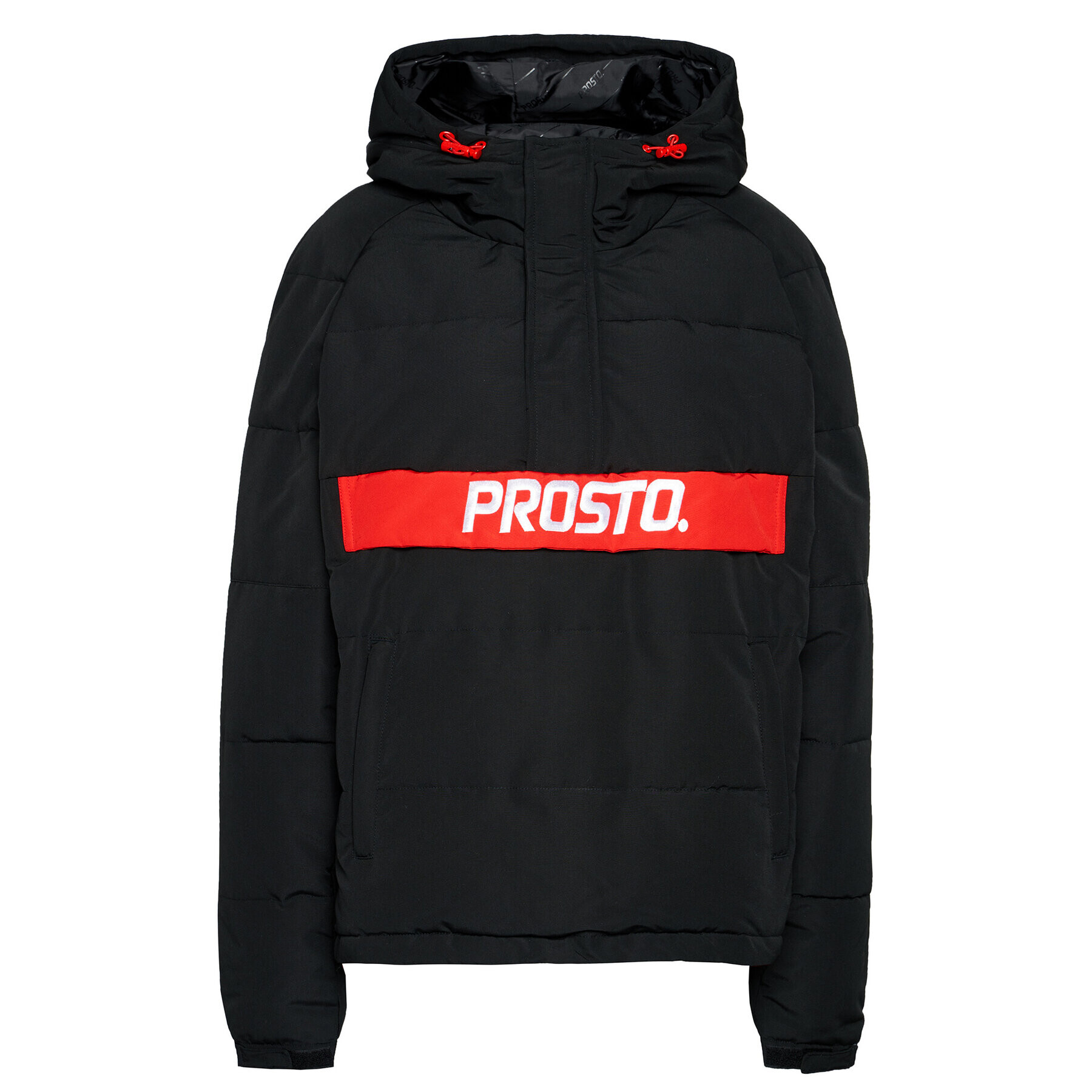 PROSTO. Geacă fără fermoar KLASYK Puff 8917 Negru Regular Fit - Pled.ro