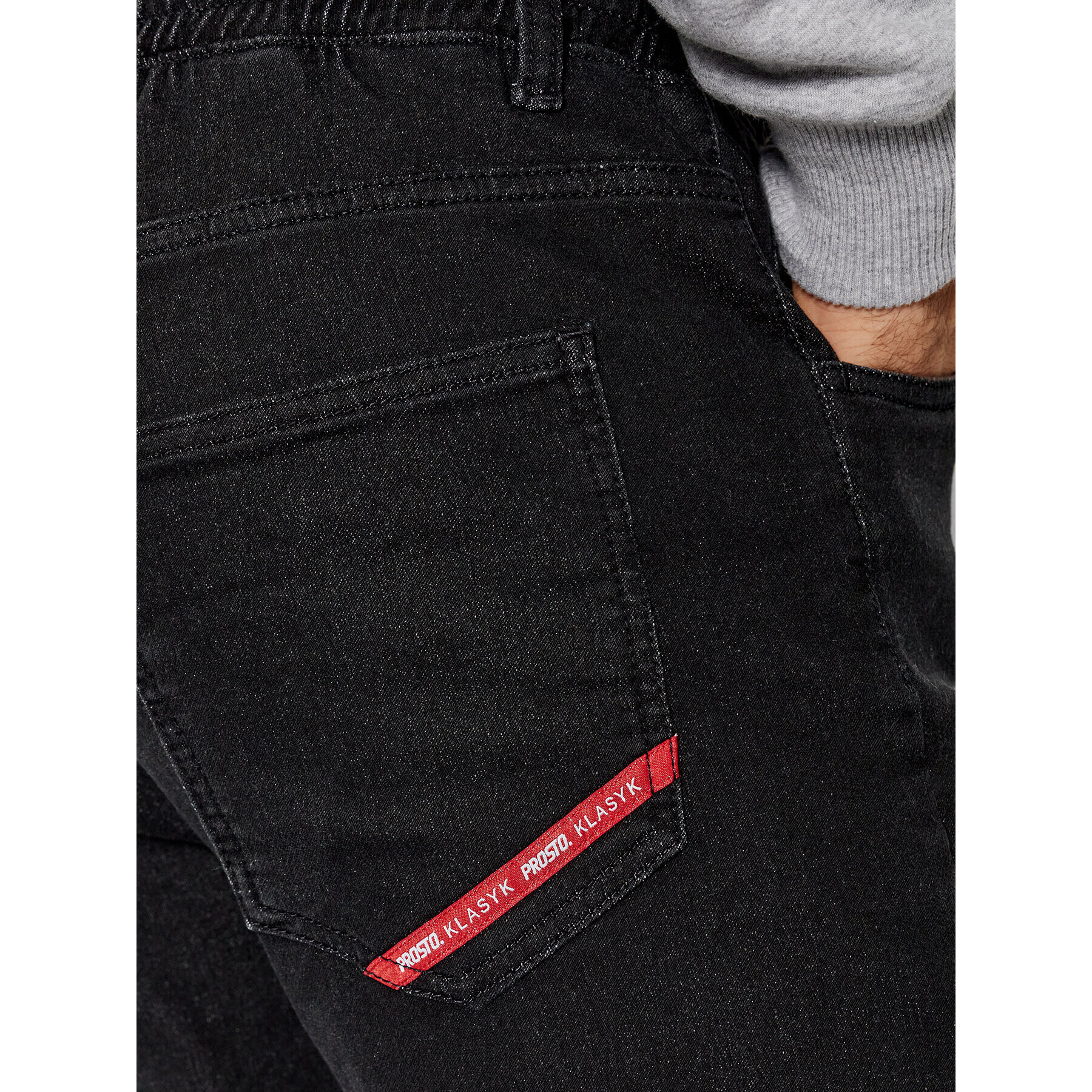 PROSTO. Joggers KLASYK Gum 2143 Negru Regular Fit - Pled.ro