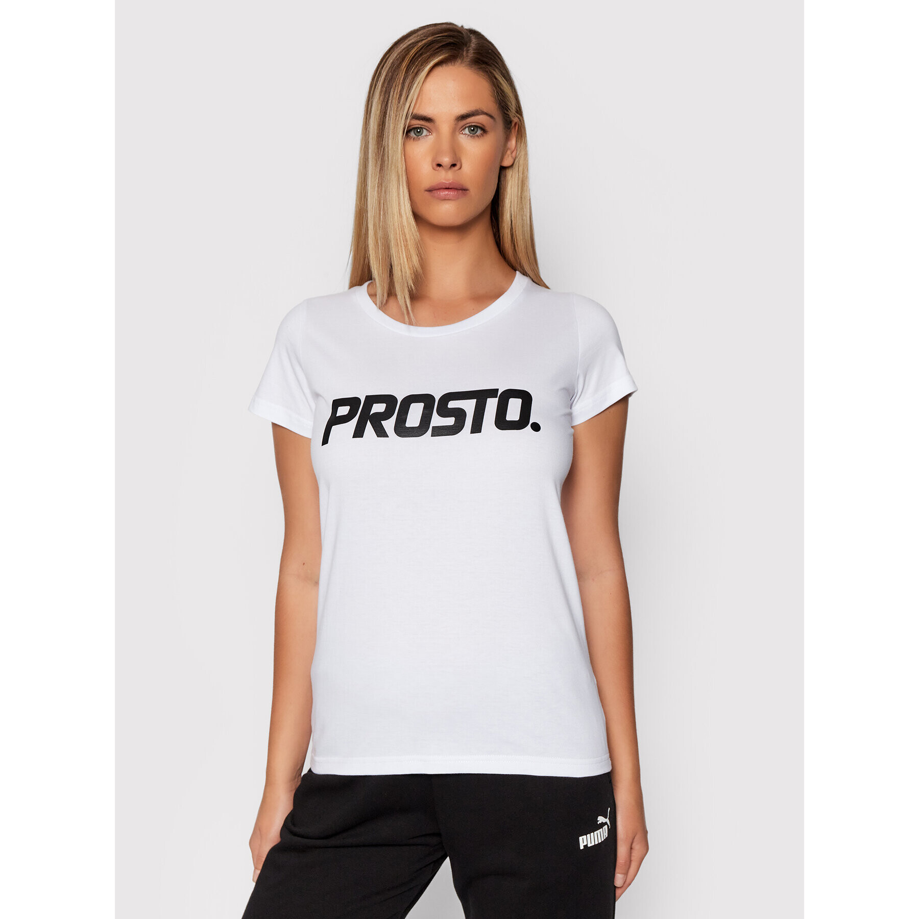 PROSTO. Tricou KLASYK Classy 1025 Alb Regular Fit - Pled.ro