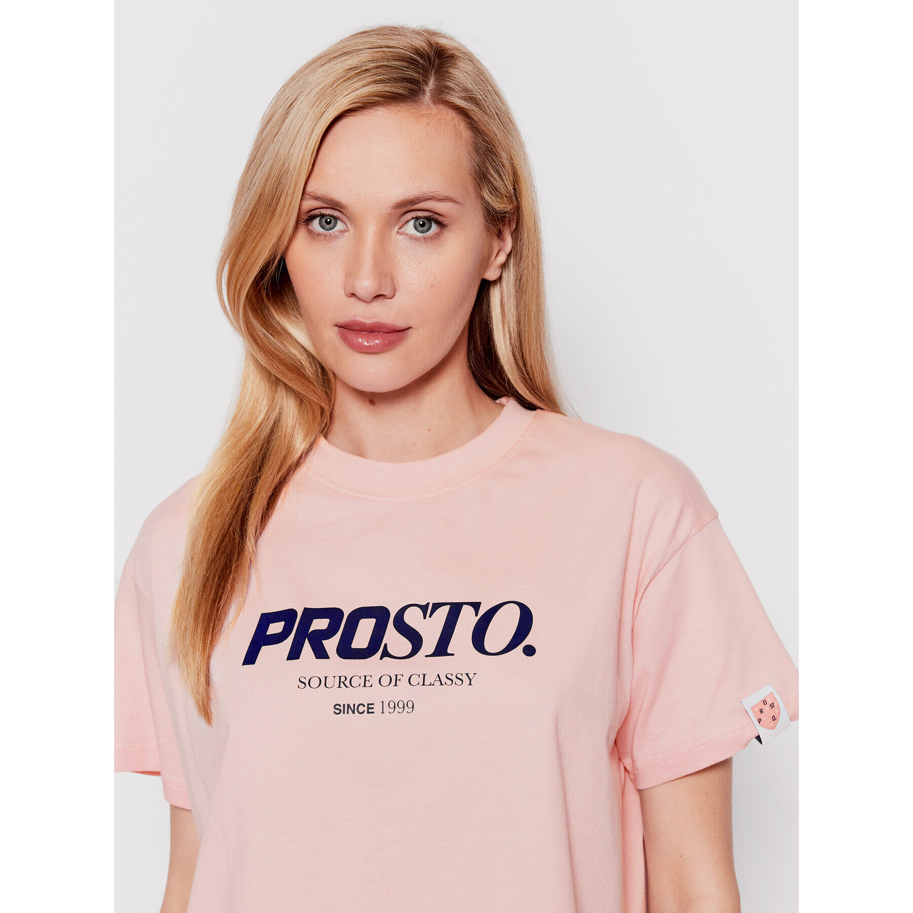 PROSTO. Tricou KLASYK Deny 1034 Roz Relaxed Fit - Pled.ro