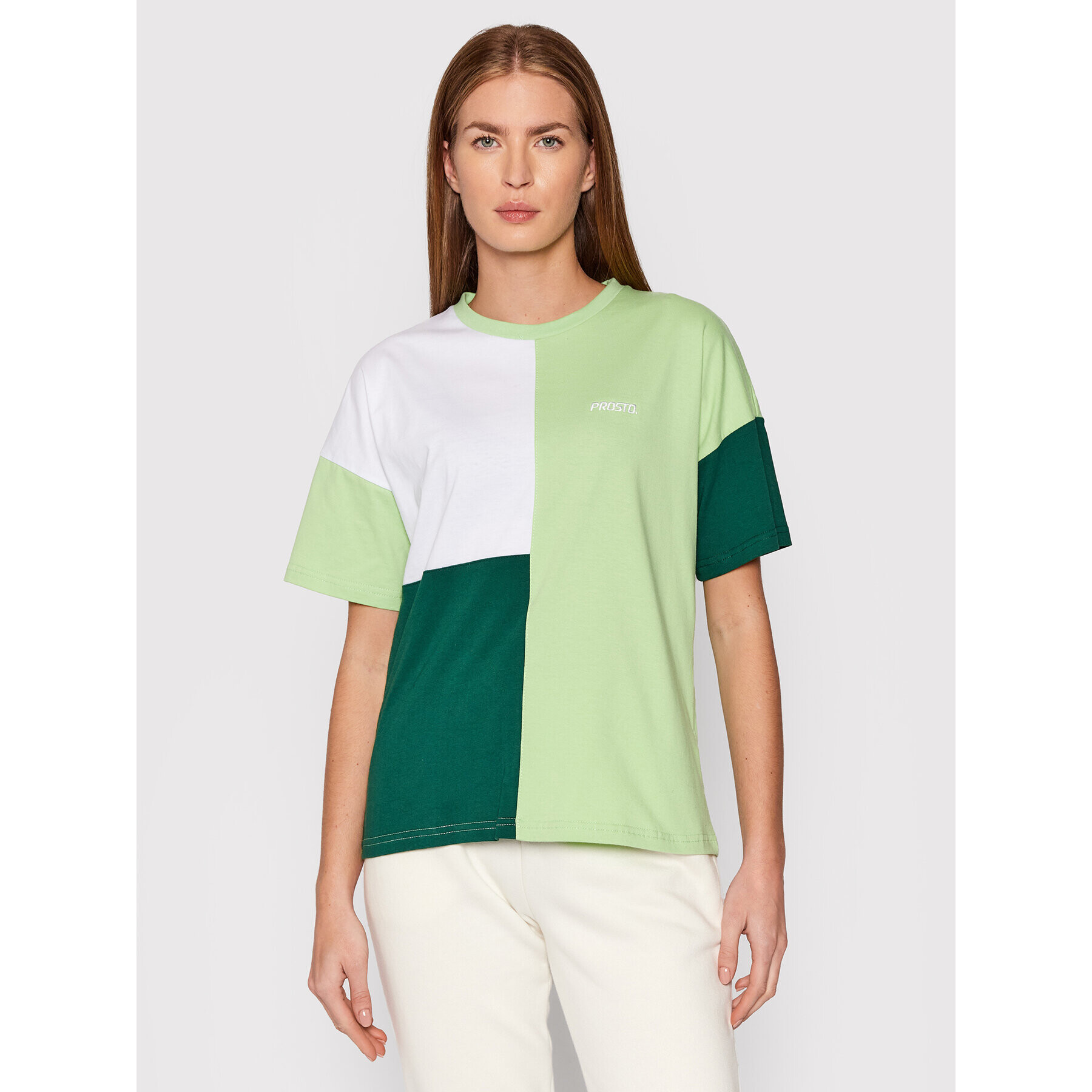 PROSTO. Tricou KLASYK Mousse 1062 Verde Regular Fit - Pled.ro