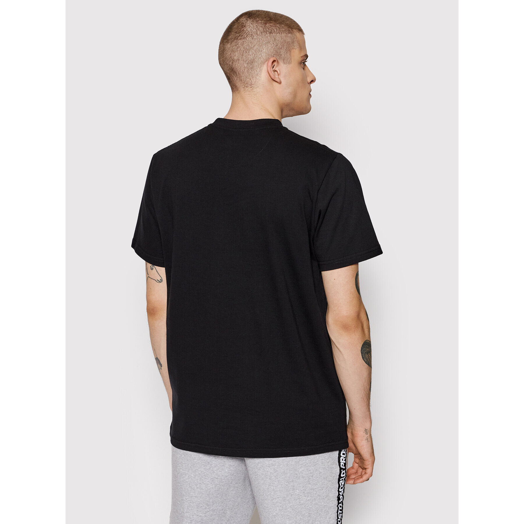 PROSTO. Tricou KLASYK Ots Negru Regular Fit - Pled.ro