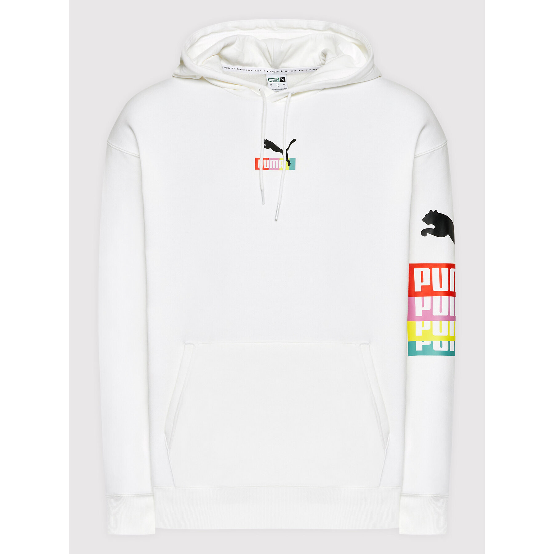 Puma Bluză Brand Love Multiple 533658 Alb Relaxed Fit - Pled.ro