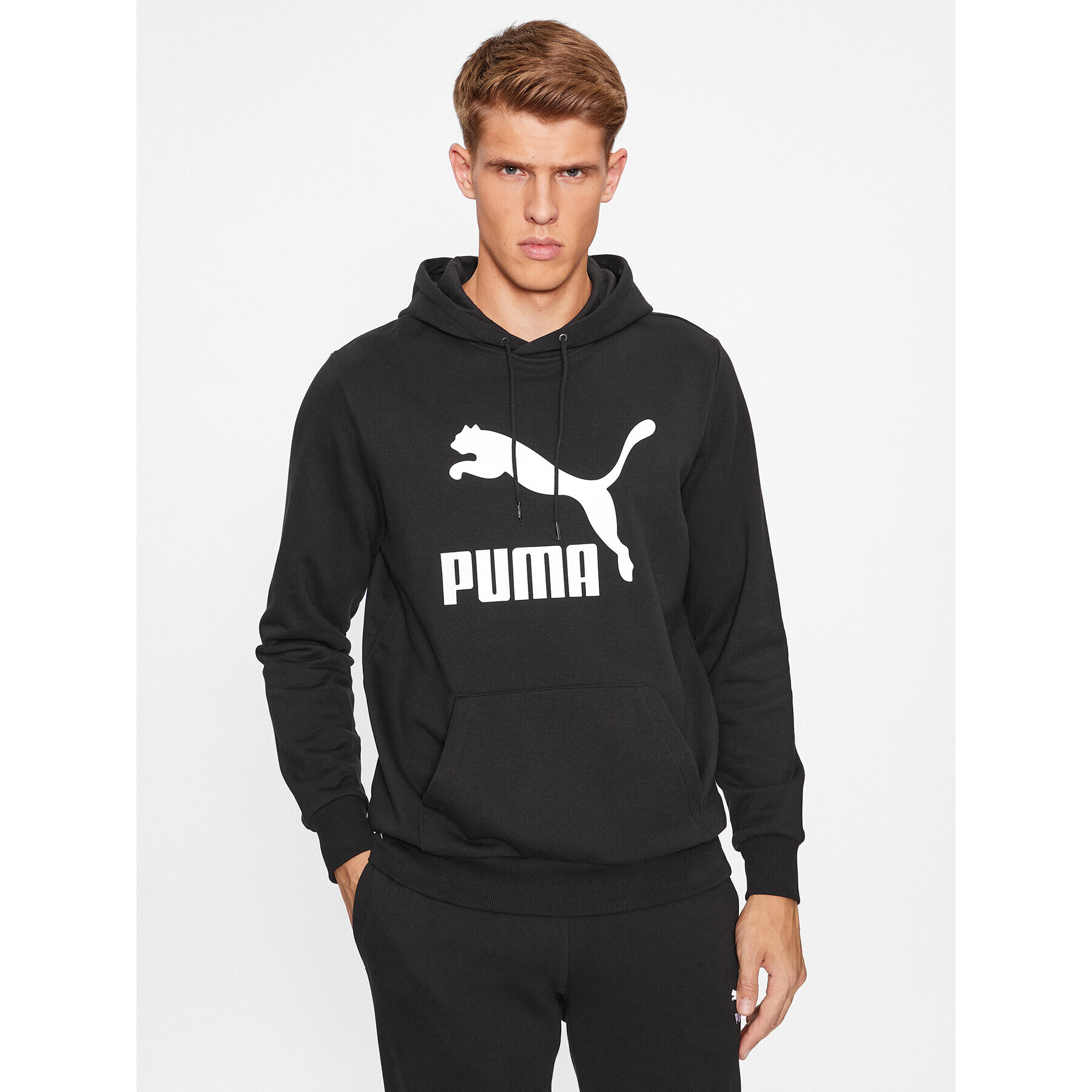 Puma Bluză Classics Logo 530084 Negru Regular Fit - Pled.ro