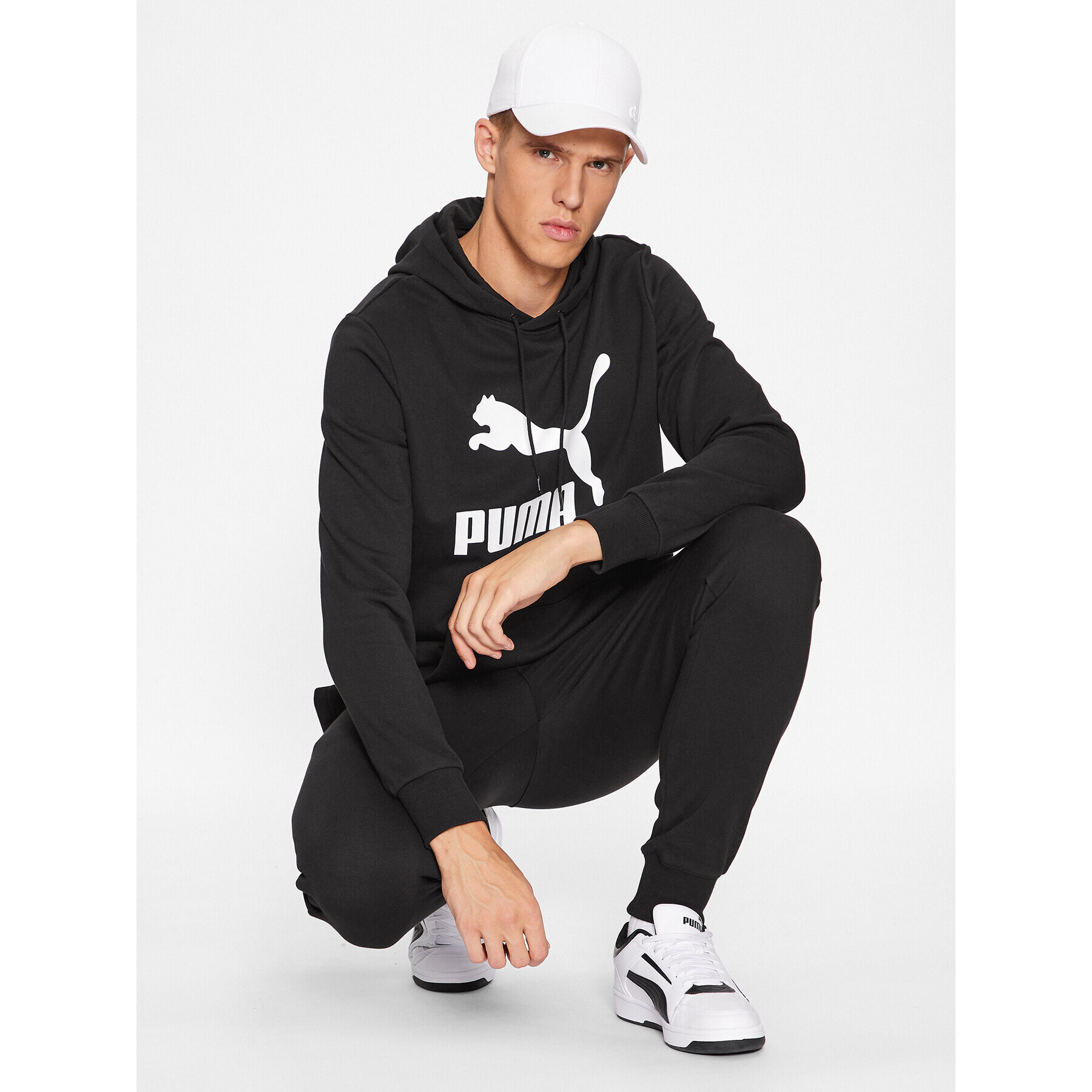 Puma Bluză Classics Logo 530084 Negru Regular Fit - Pled.ro