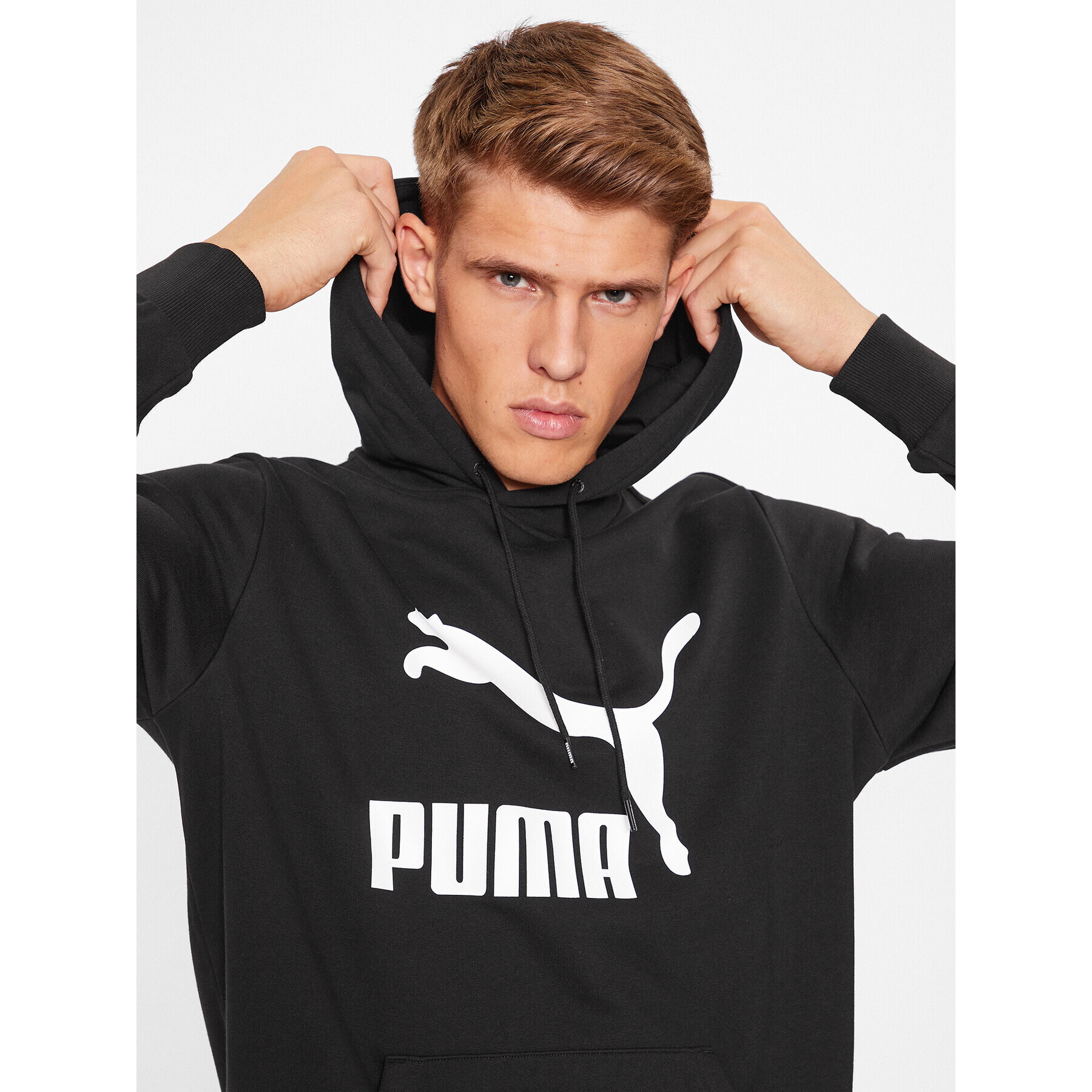 Puma Bluză Classics Logo 530084 Negru Regular Fit - Pled.ro