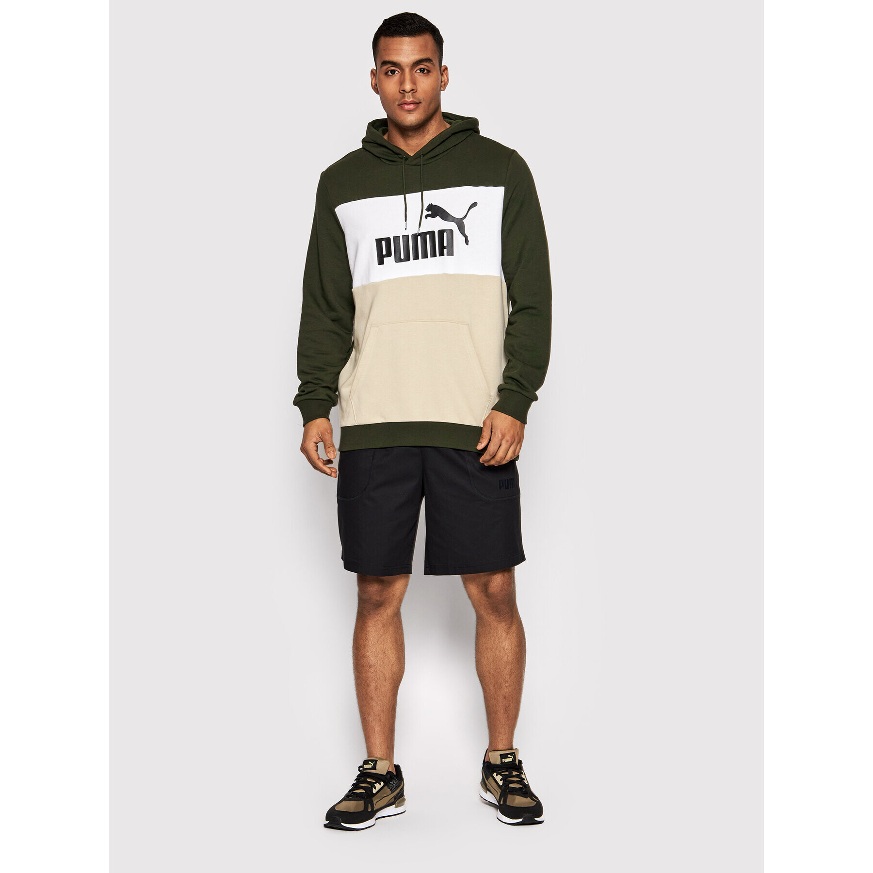 Puma Bluză Colorblock 848772 Verde Regular Fit - Pled.ro