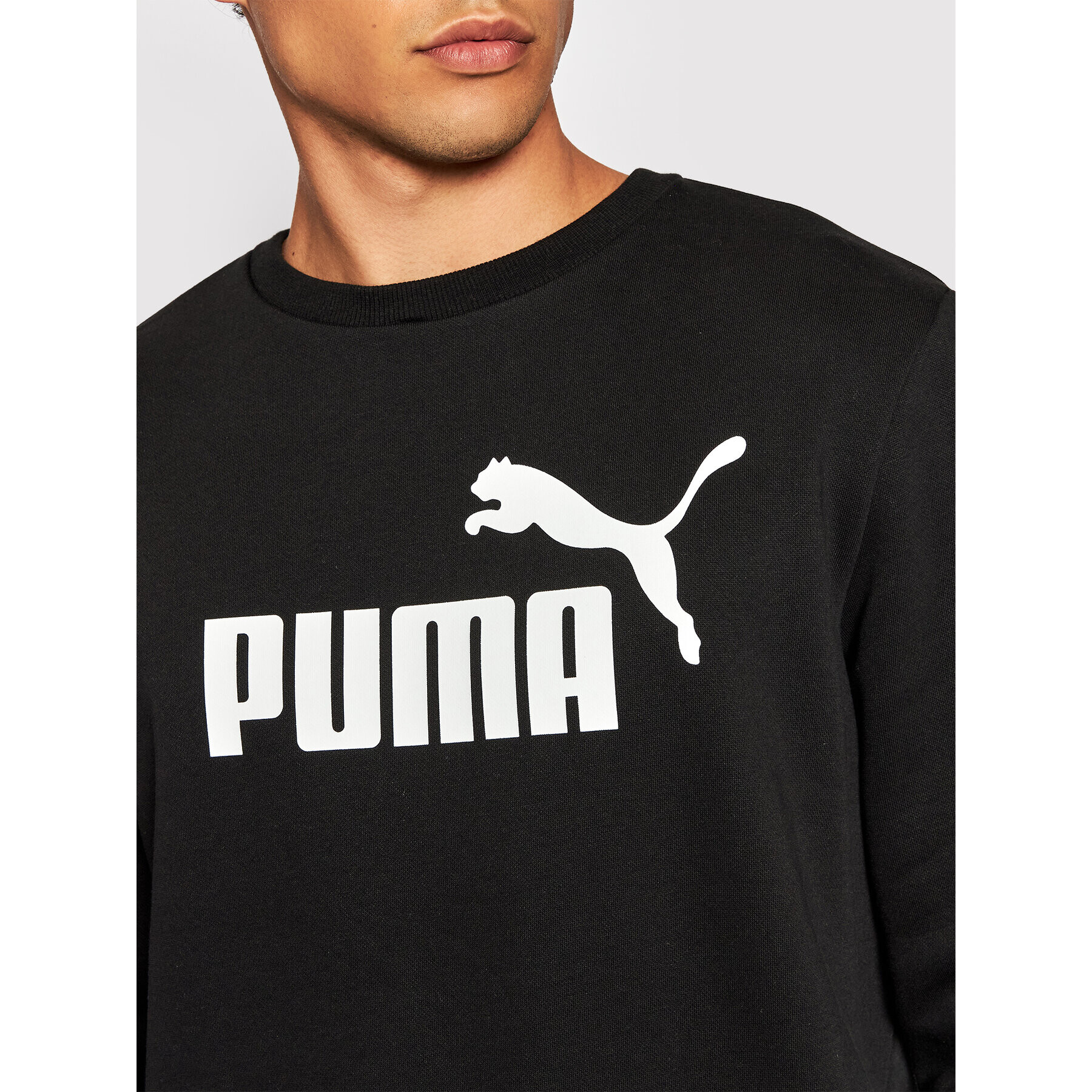 Puma Bluză Ess Big Logo 586678 Negru Regular Fit - Pled.ro