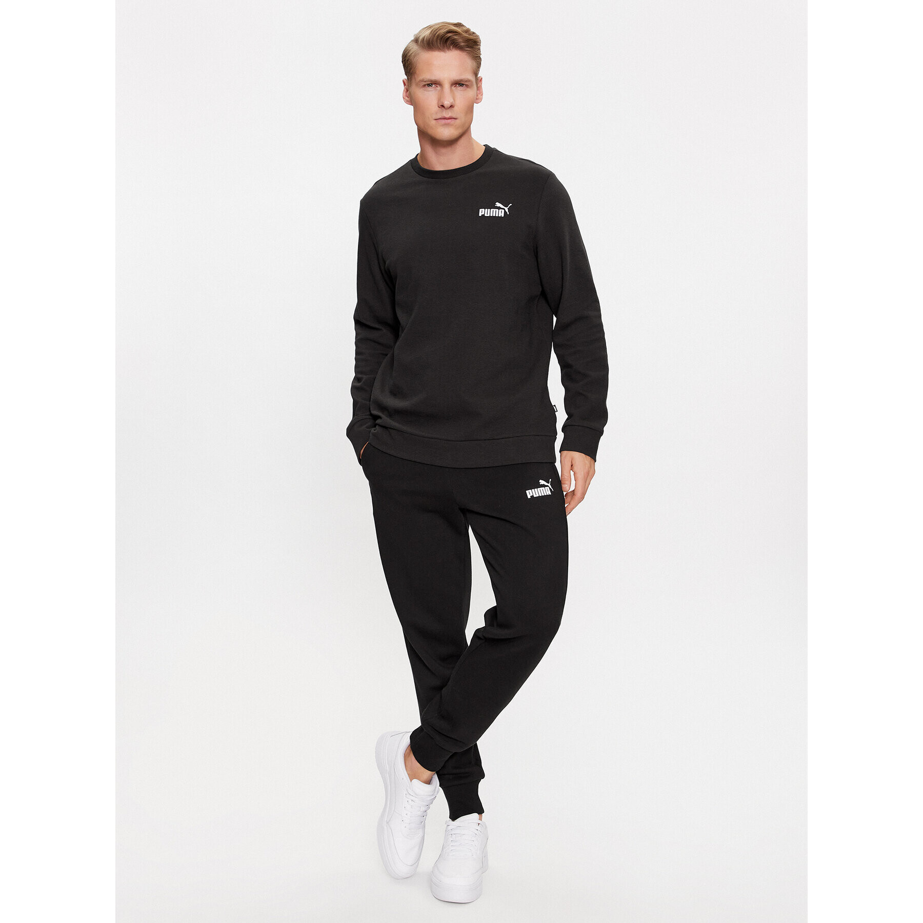 Puma Bluză Ess Elevated 675974 Negru Regular Fit - Pled.ro