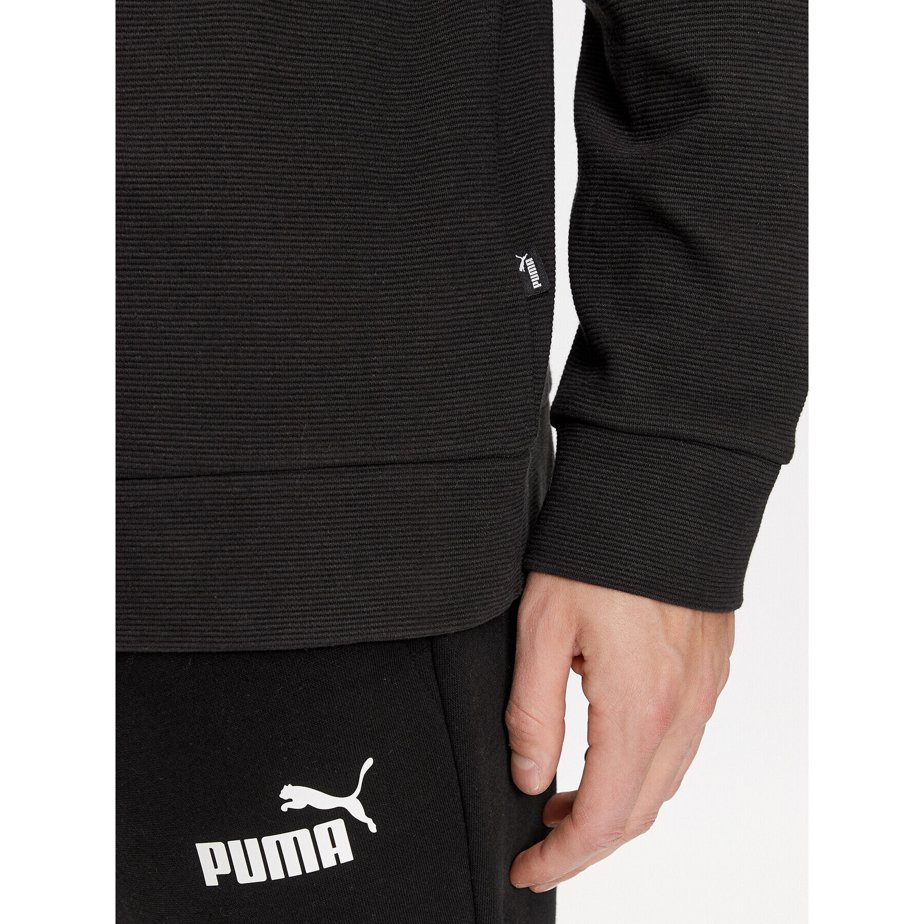 Puma Bluză Ess Elevated 675974 Negru Regular Fit - Pled.ro