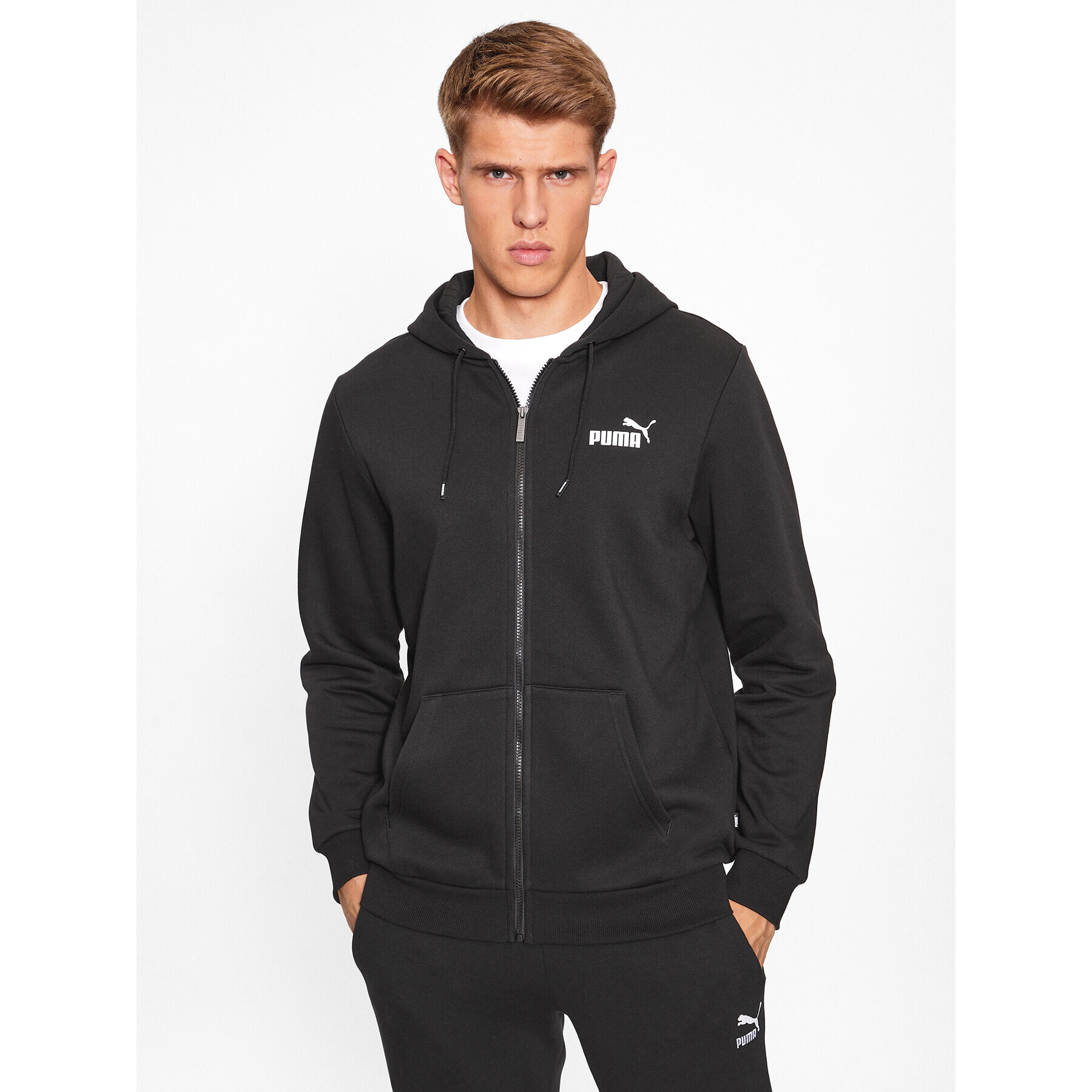 Puma Bluză Ess Small Logo 586702 Negru Regular Fit - Pled.ro