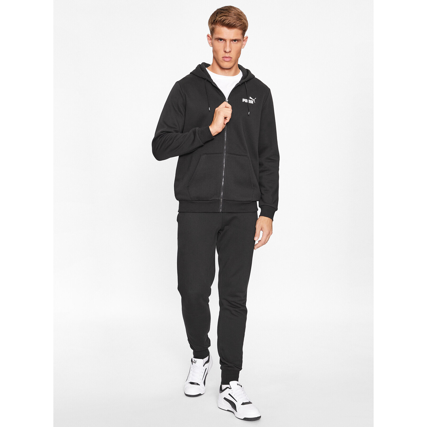 Puma Bluză Ess Small Logo 586702 Negru Regular Fit - Pled.ro