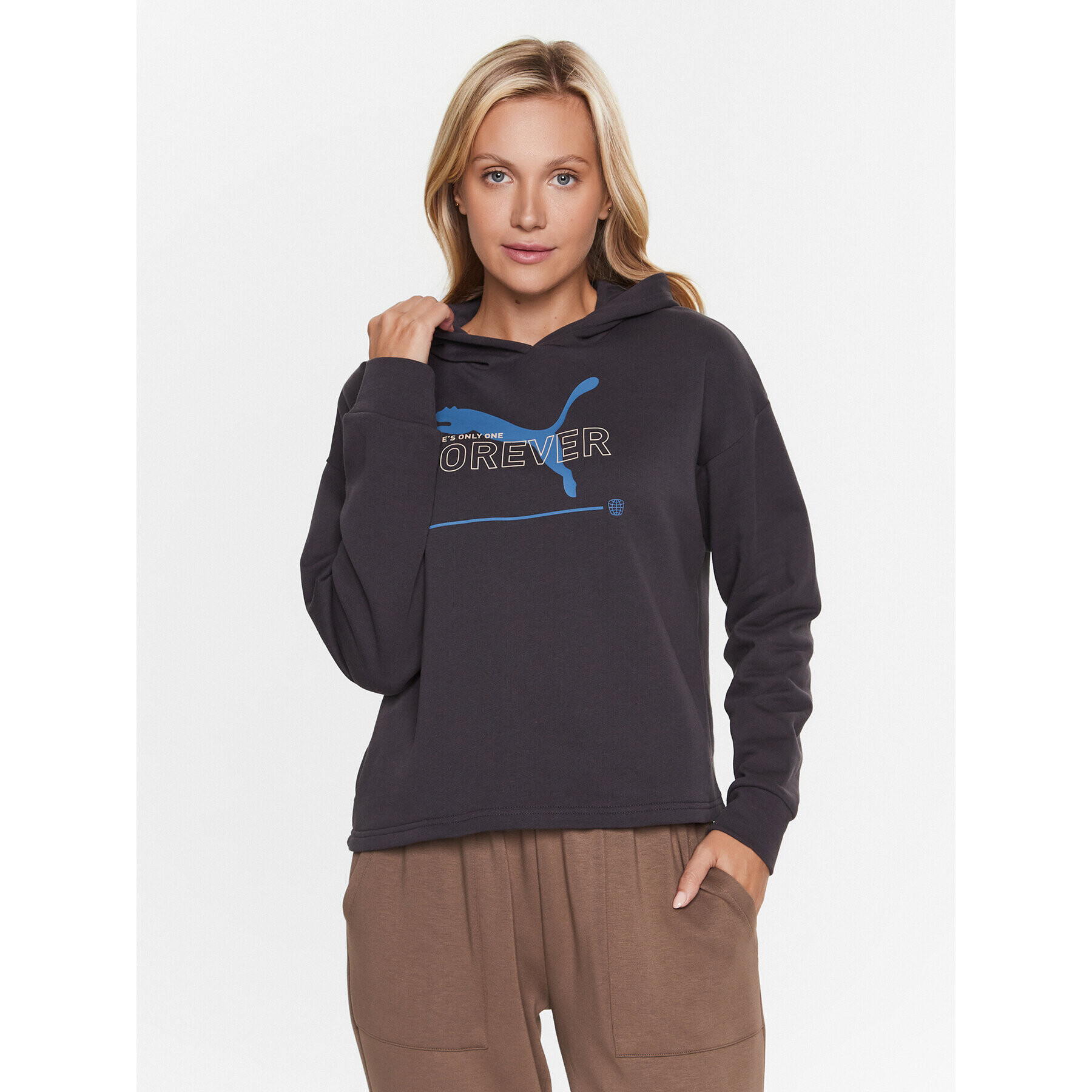 Puma Bluză Essentials+ Better 673298 Gri Relaxed Fit - Pled.ro