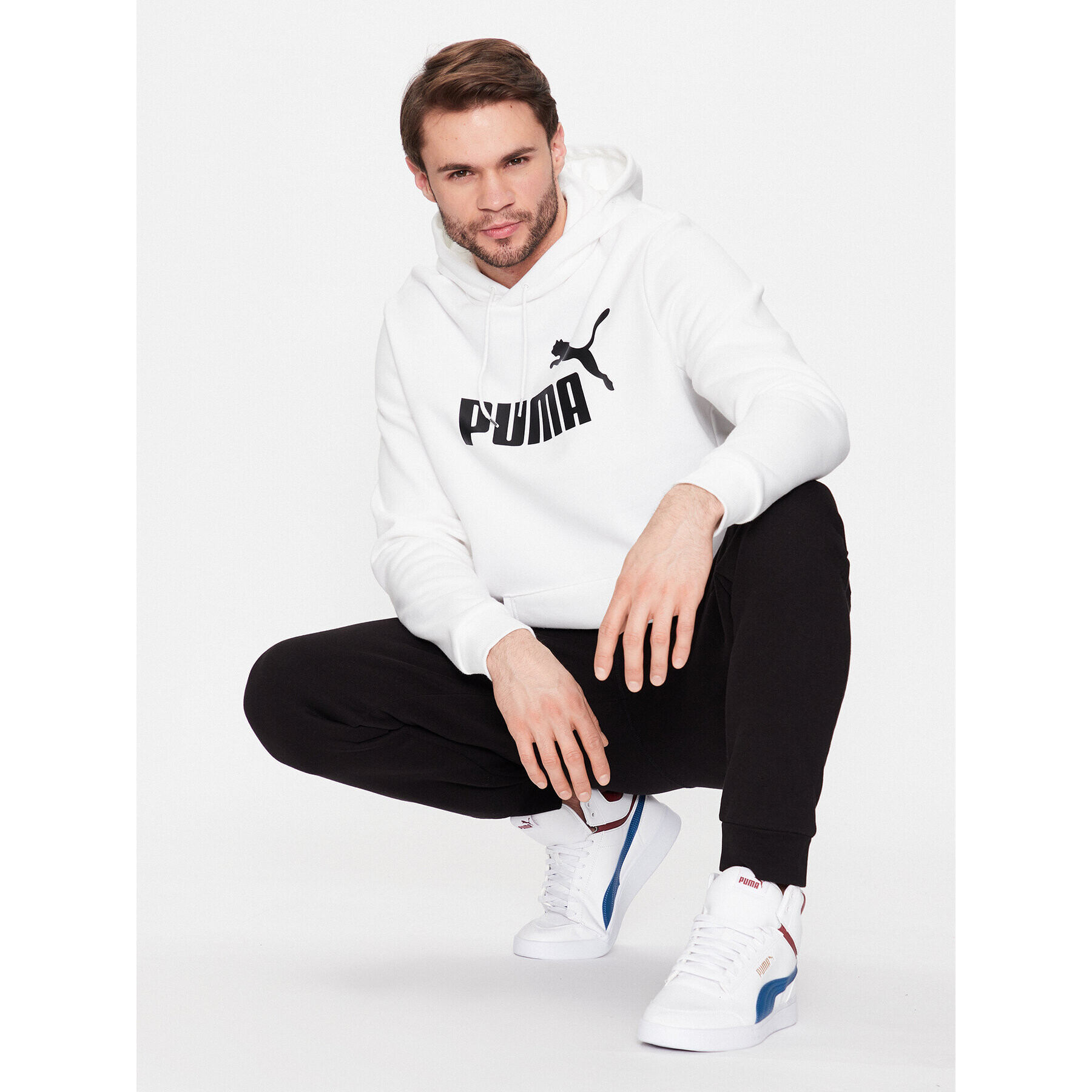 Puma Bluză Essentials Big Logo 586686 Alb Regular Fit - Pled.ro