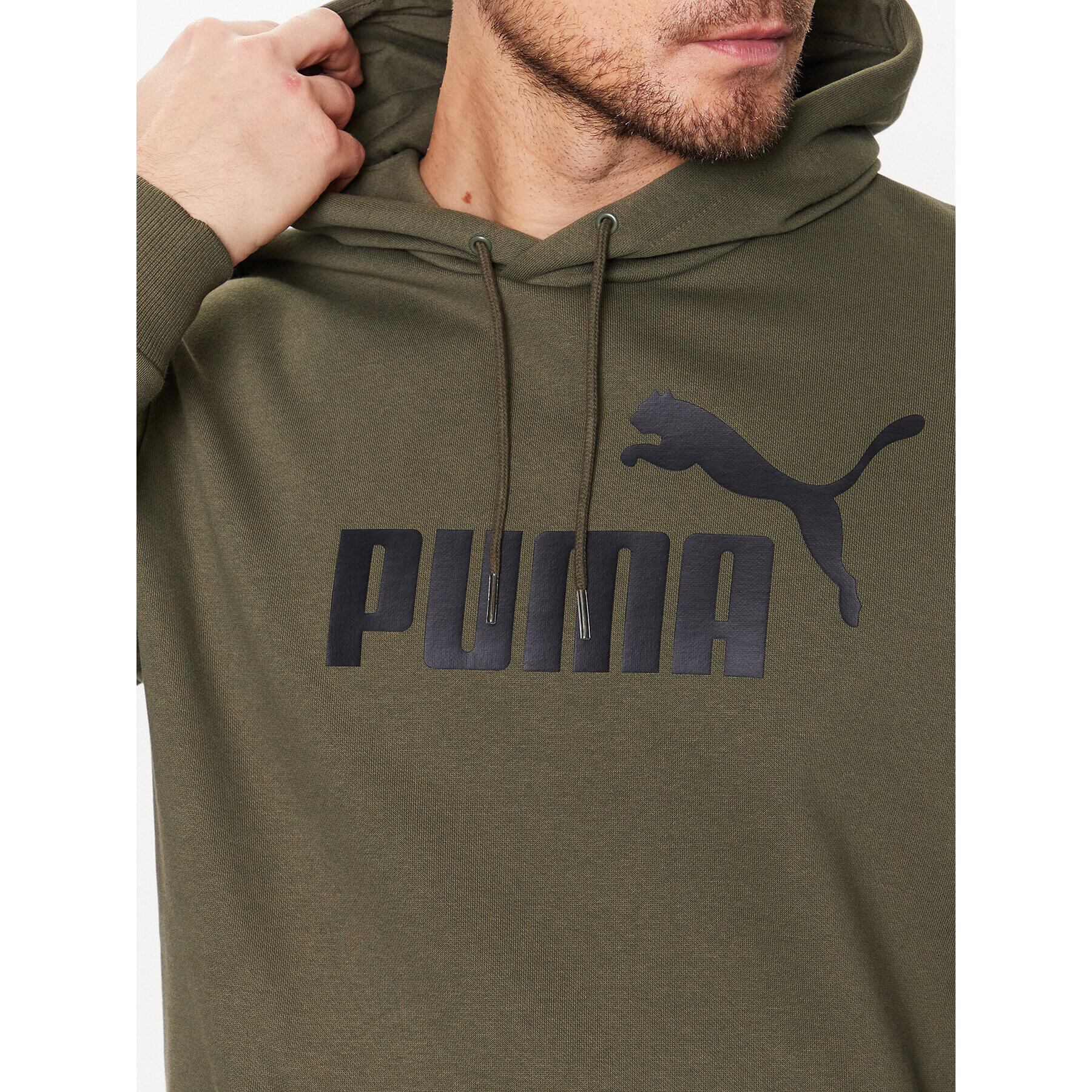 Puma Bluză Essentials Big Logo 586687 Verde Regular Fit - Pled.ro