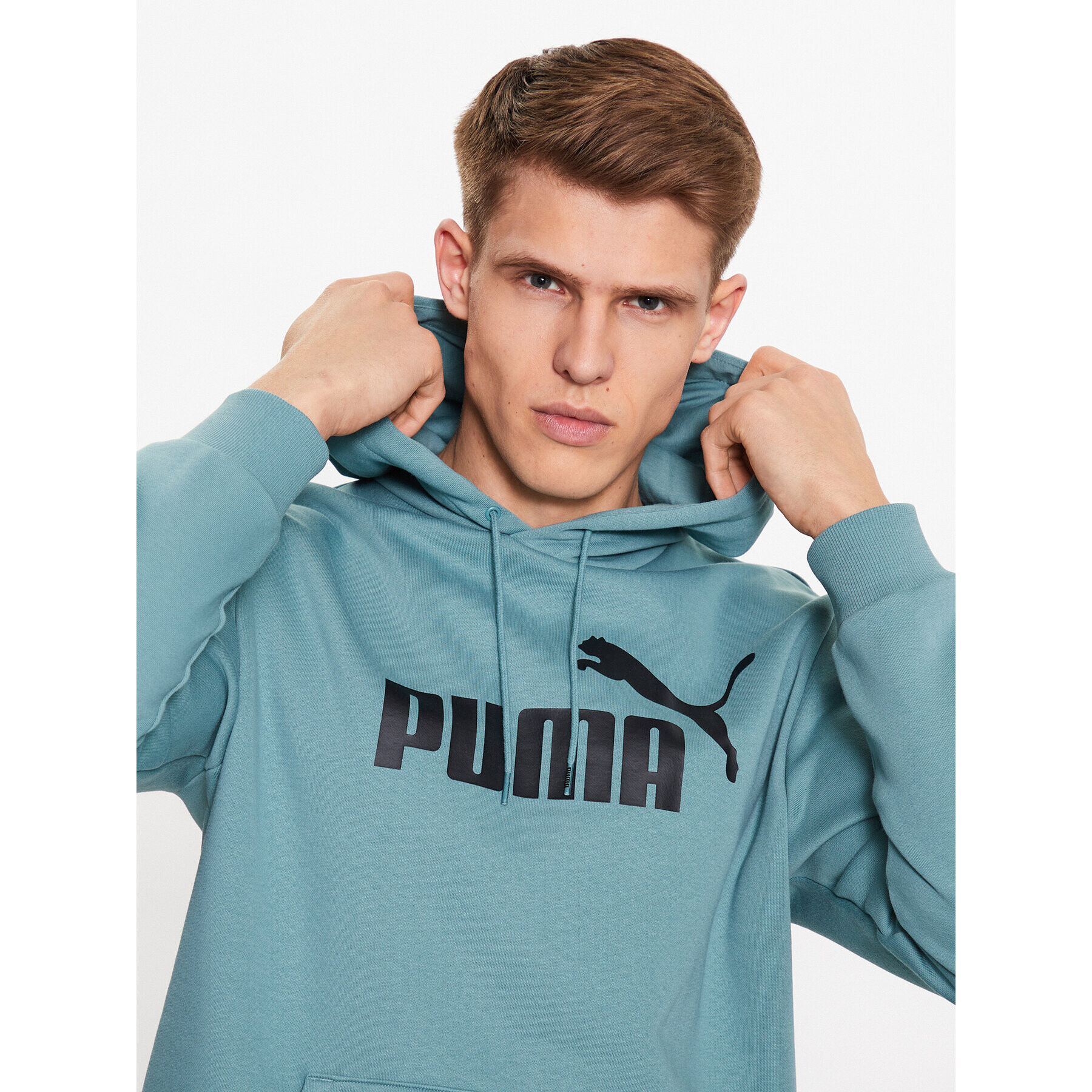 Puma Bluză Essentials Big Logo 586687 Verde Regular Fit - Pled.ro