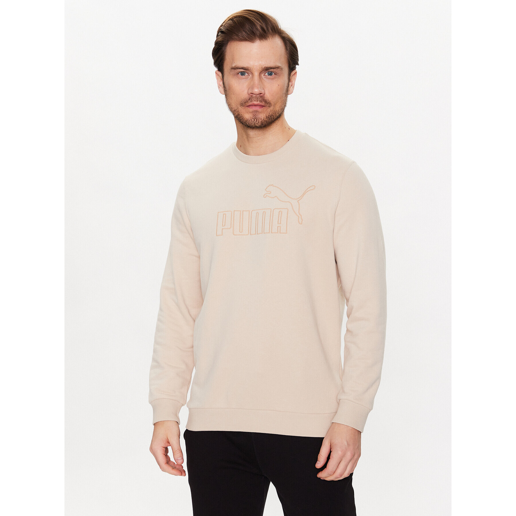 Puma Bluză Essentials Elevated 673386 Bej Regular Fit - Pled.ro