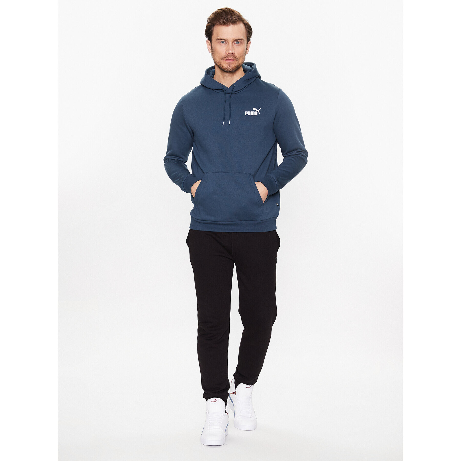 Puma Bluză Essentials Small Logo 586691 Albastru Regular Fit - Pled.ro