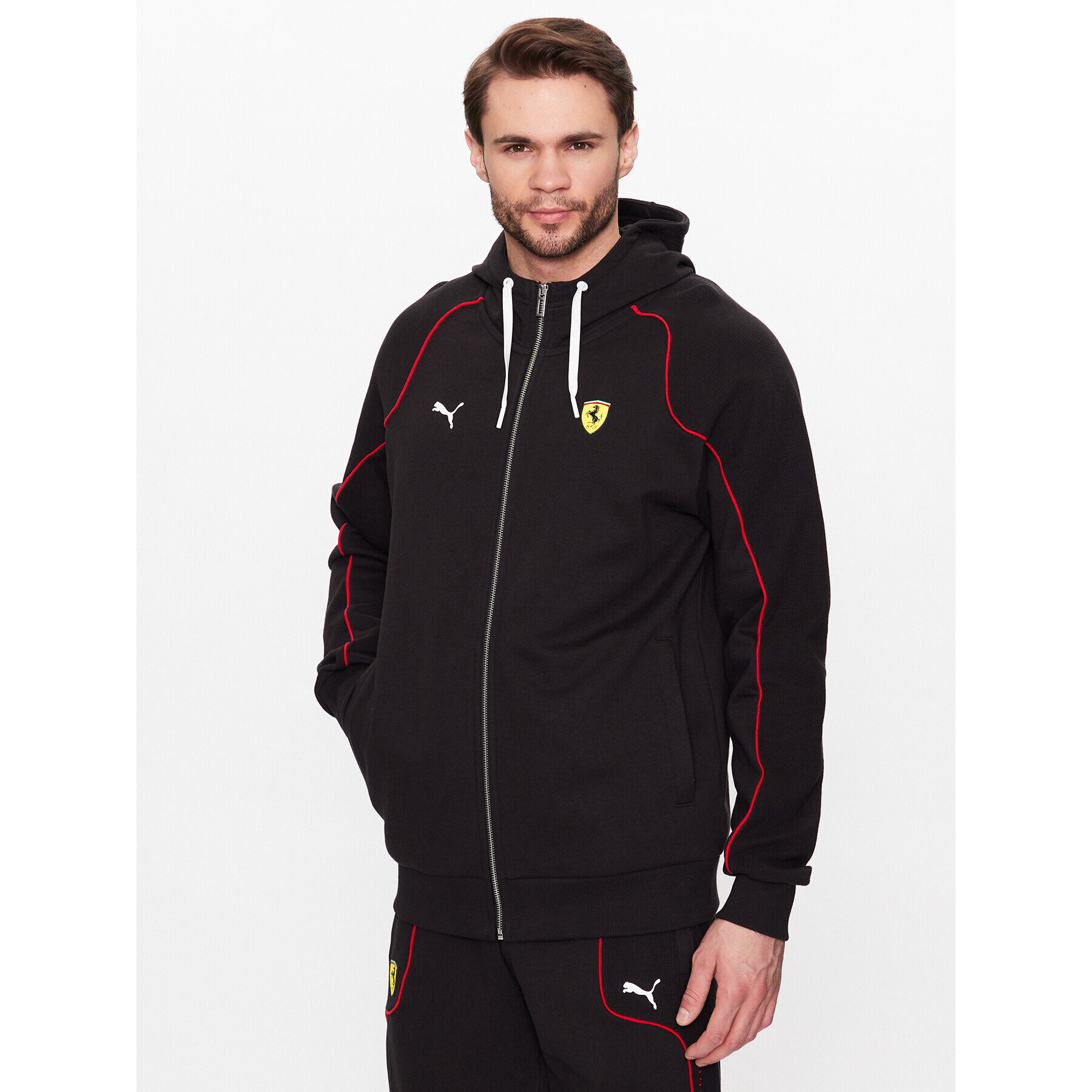 Puma Bluză Ferrari Race 538164 Negru Regular Fit - Pled.ro