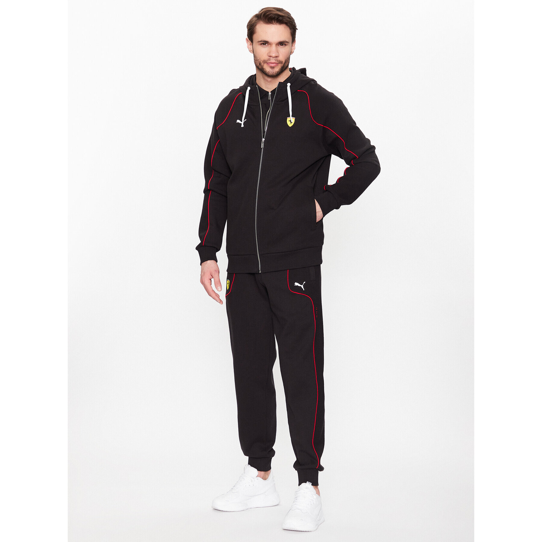 Puma Bluză Ferrari Race 538164 Negru Regular Fit - Pled.ro