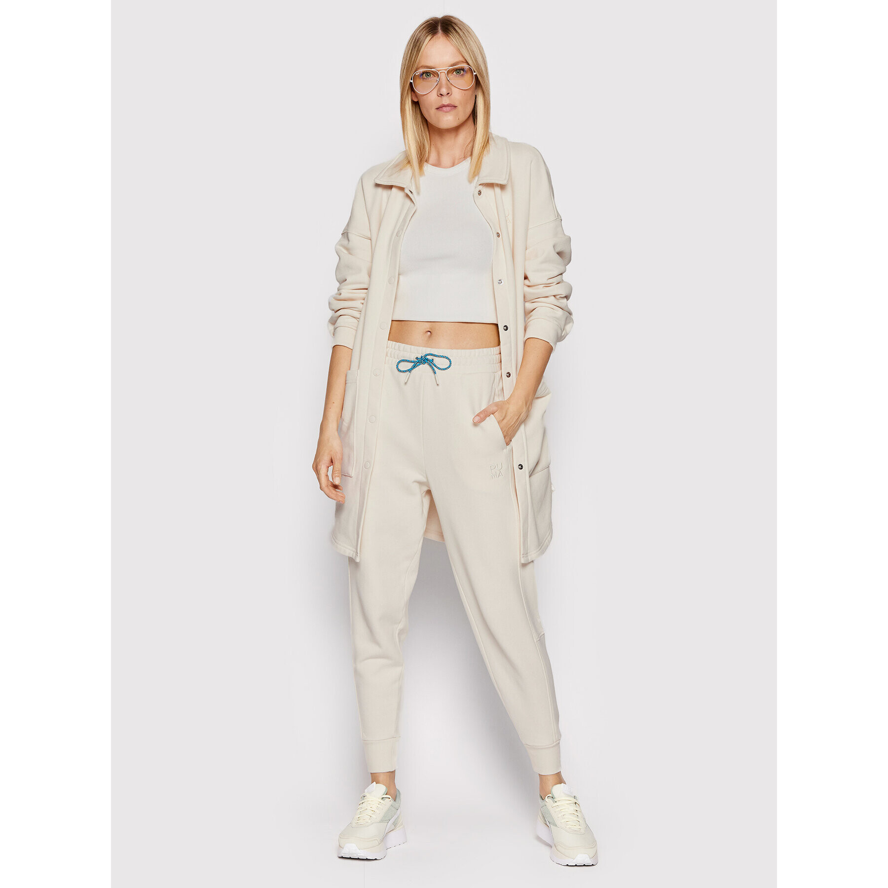 Puma Bluză Infuse Fashion 533427 Bej Relaxed Fit - Pled.ro