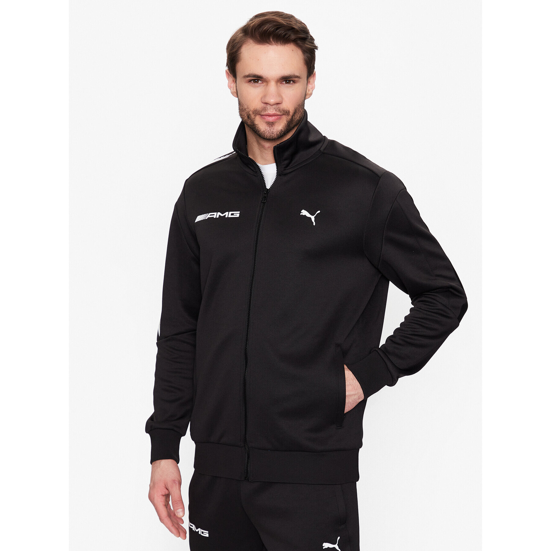 Puma Bluză Mapf1 Mt7 538457 Negru Regular Fit - Pled.ro