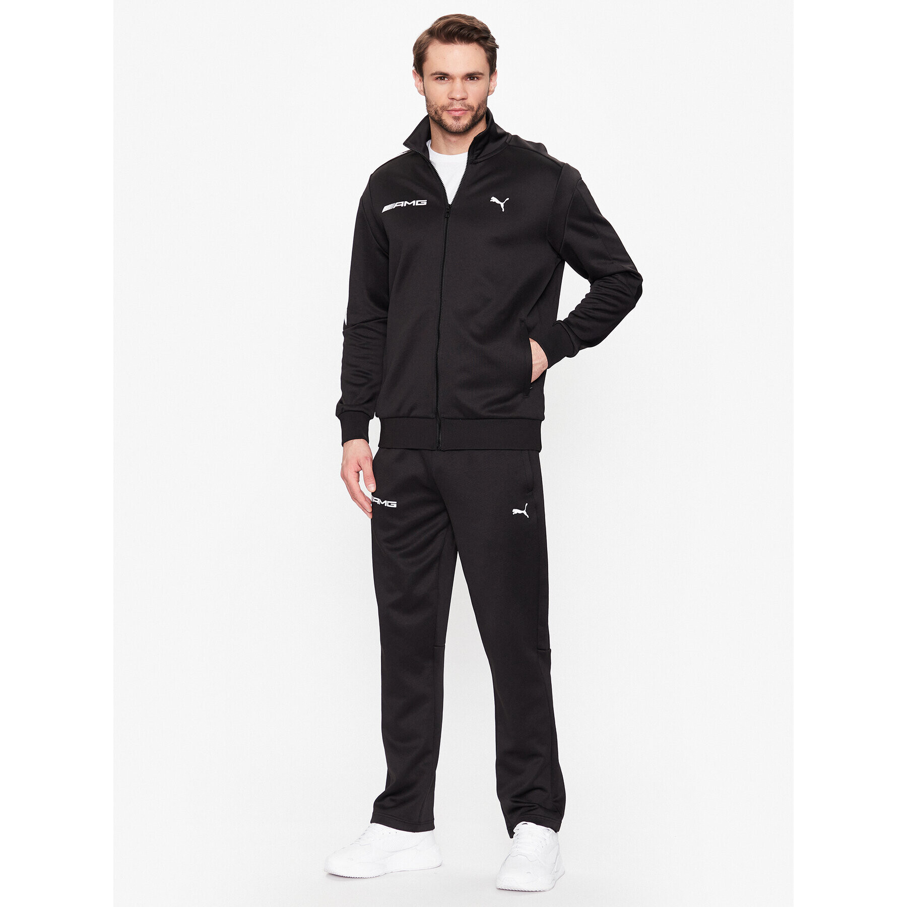 Puma Bluză Mapf1 Mt7 538457 Negru Regular Fit - Pled.ro