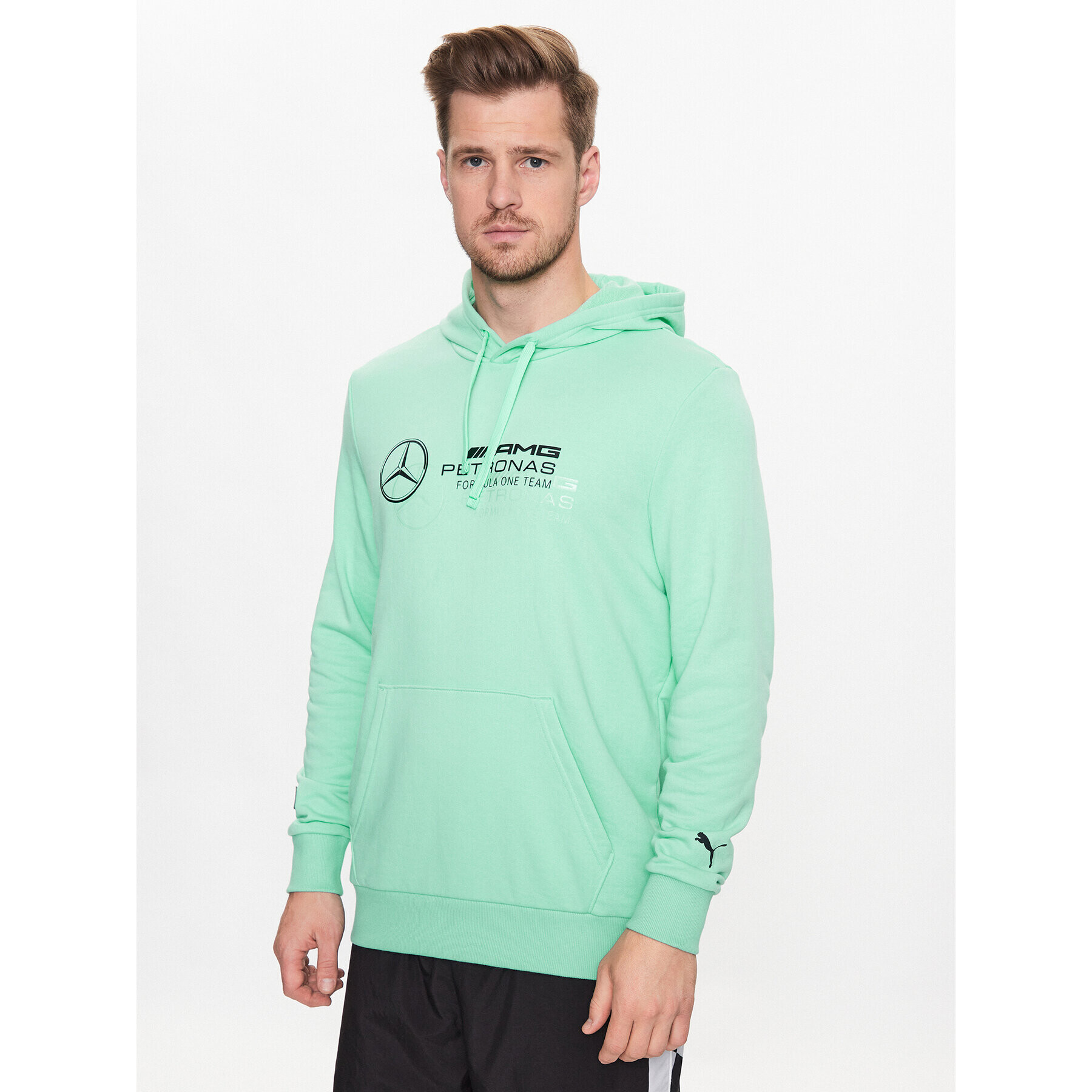 Puma Bluză Mercedes-Amg Petronas 538475 Verde Regular Fit - Pled.ro