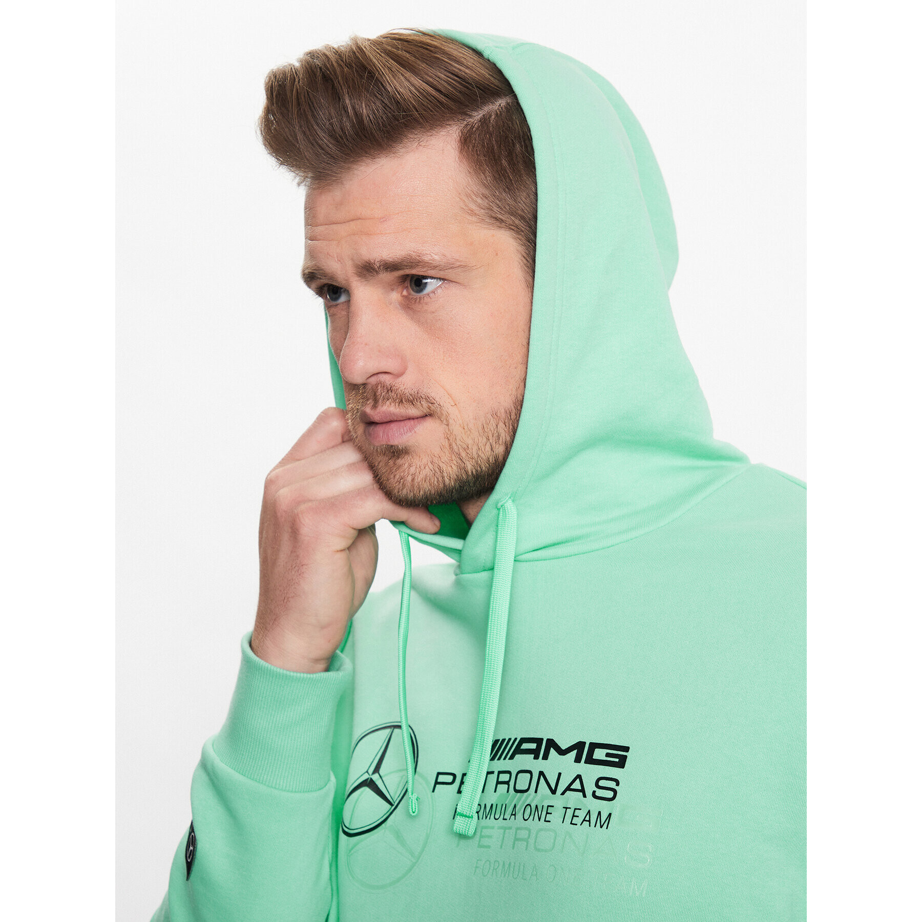 Puma Bluză Mercedes-Amg Petronas 538475 Verde Regular Fit - Pled.ro