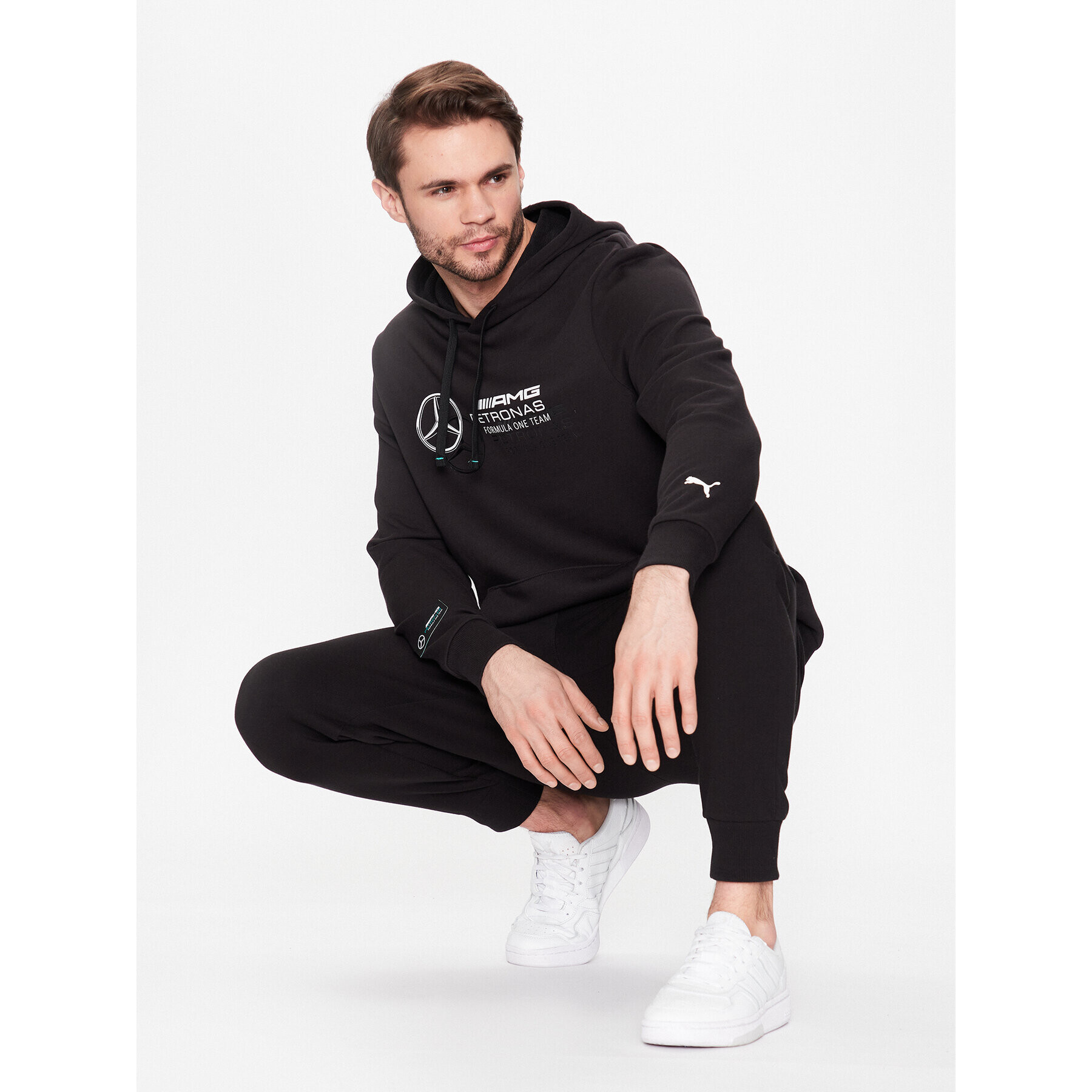 Puma Bluză Mercedes-Amg Petronas Motorsport 538475 Negru Regular Fit - Pled.ro