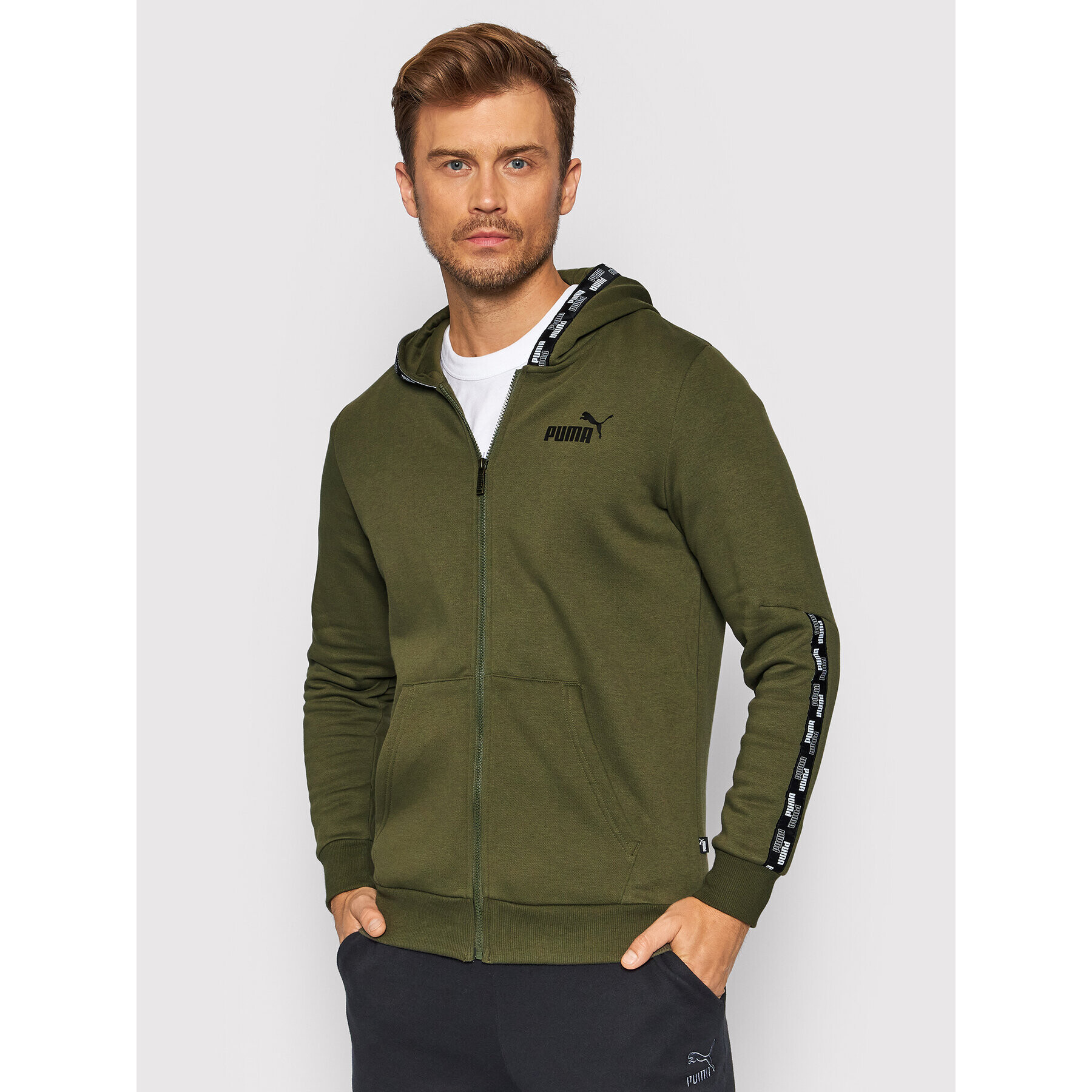 Puma Bluză Power Fz 589396 Verde Regular Fit - Pled.ro